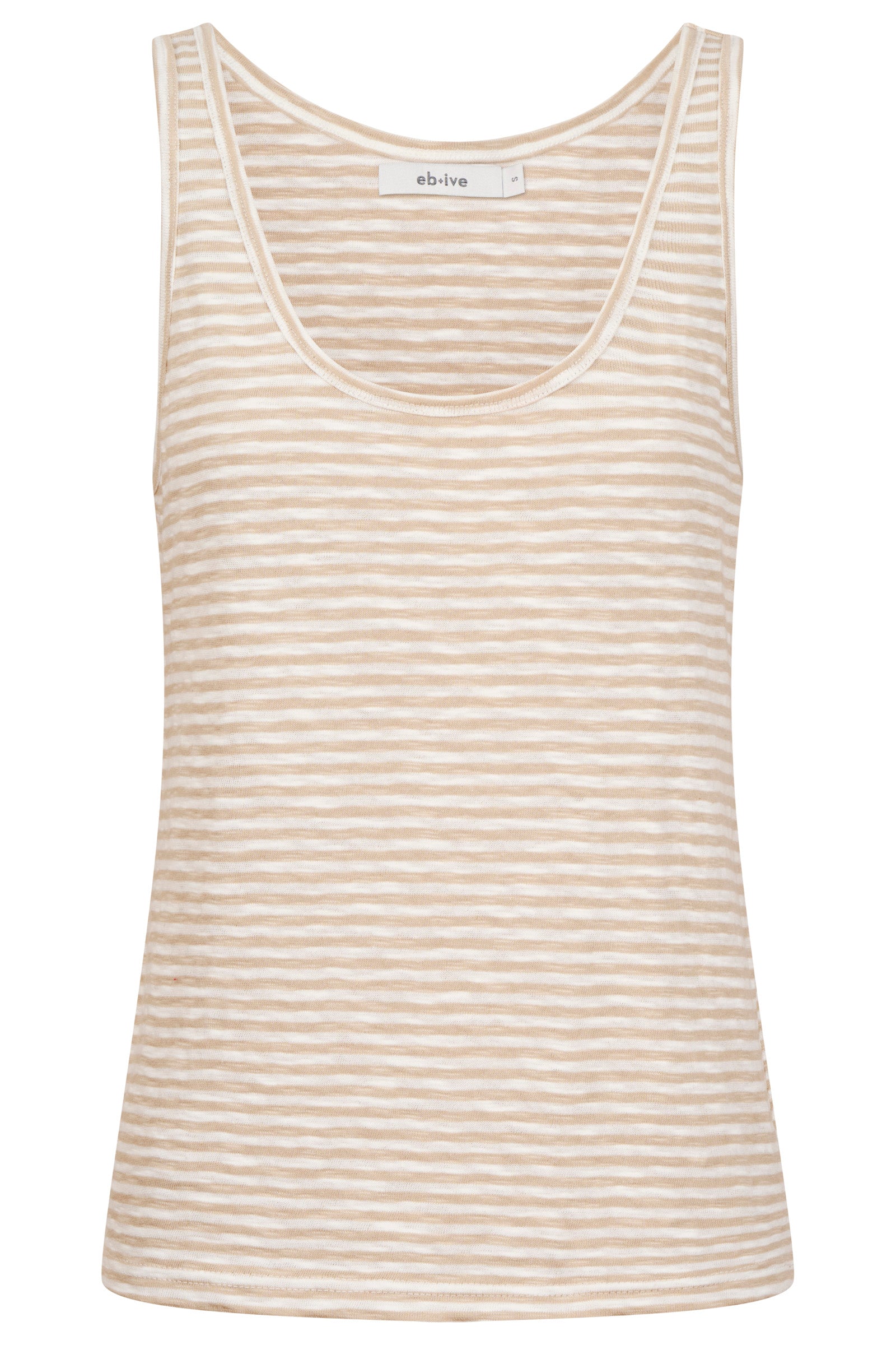 Casa Striped Tank - Dune / White