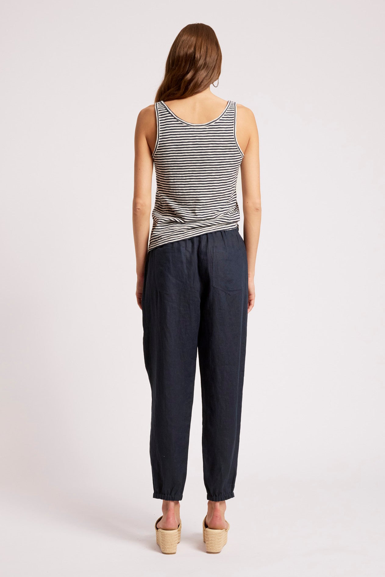 Casa Striped Tank - Indigo / White