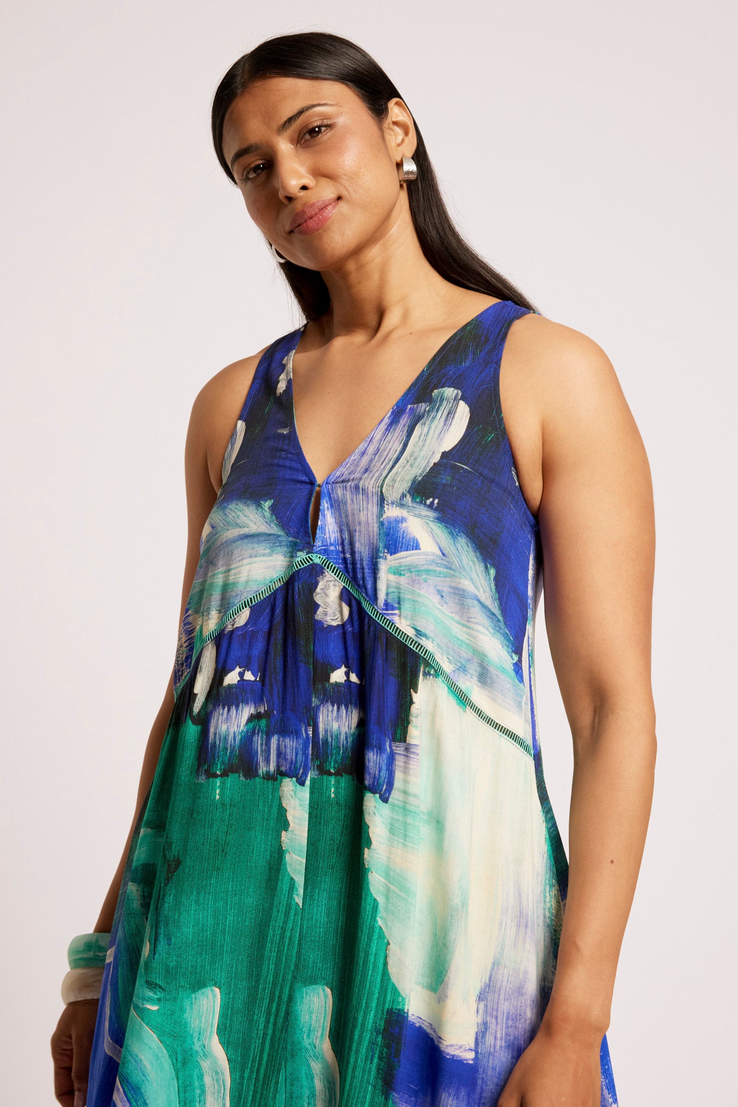 Palmera Tank Maxi Dress - Seafoam