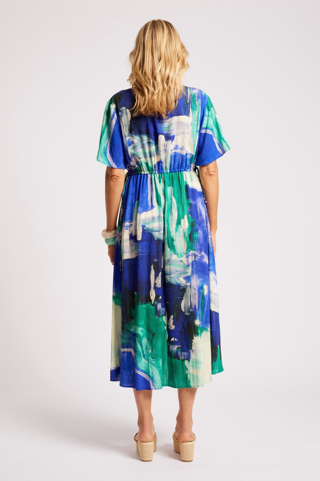 Palmera Tie Maxi Dress - Seafoam