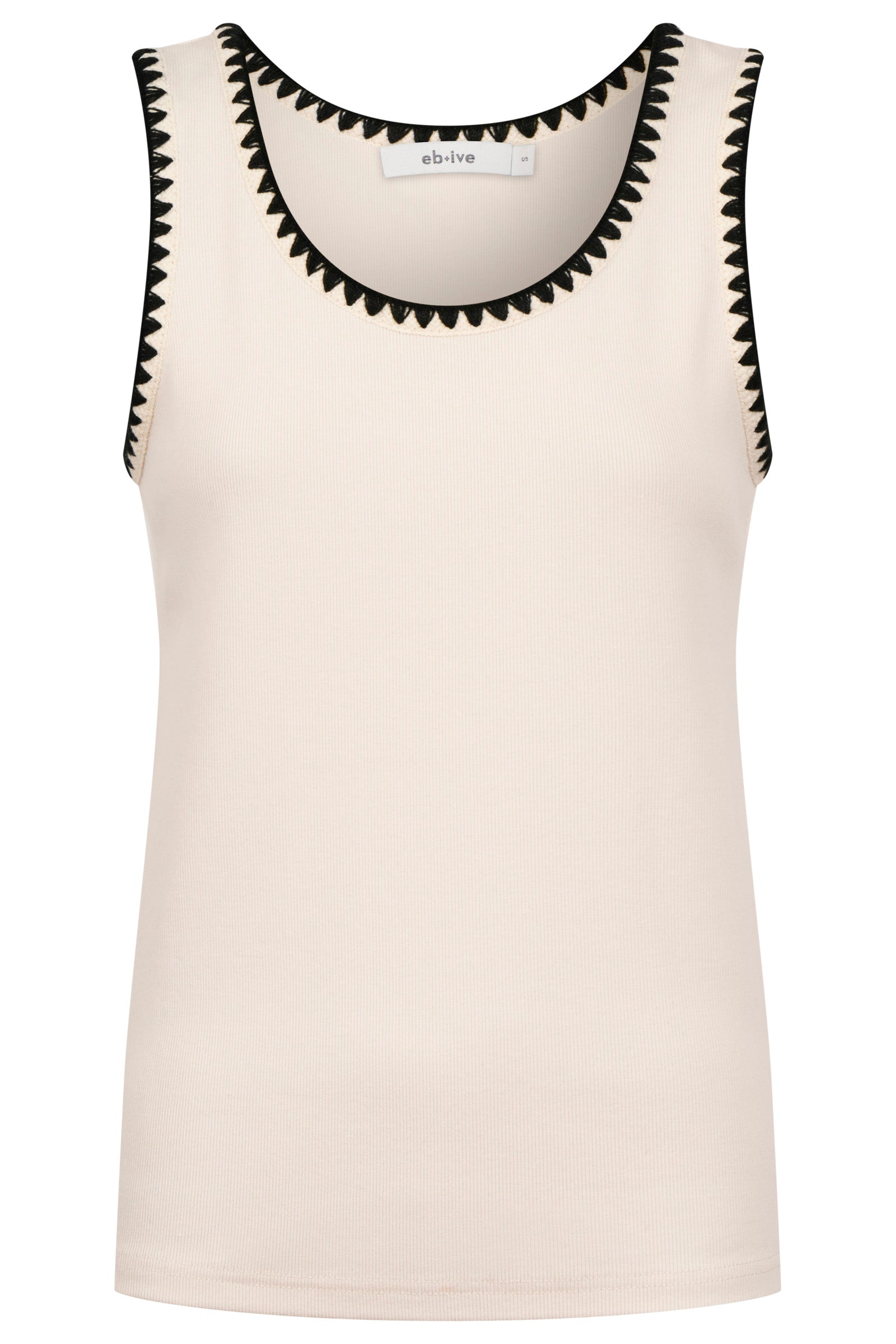 Maris Stitched Tank - Tusk / Black