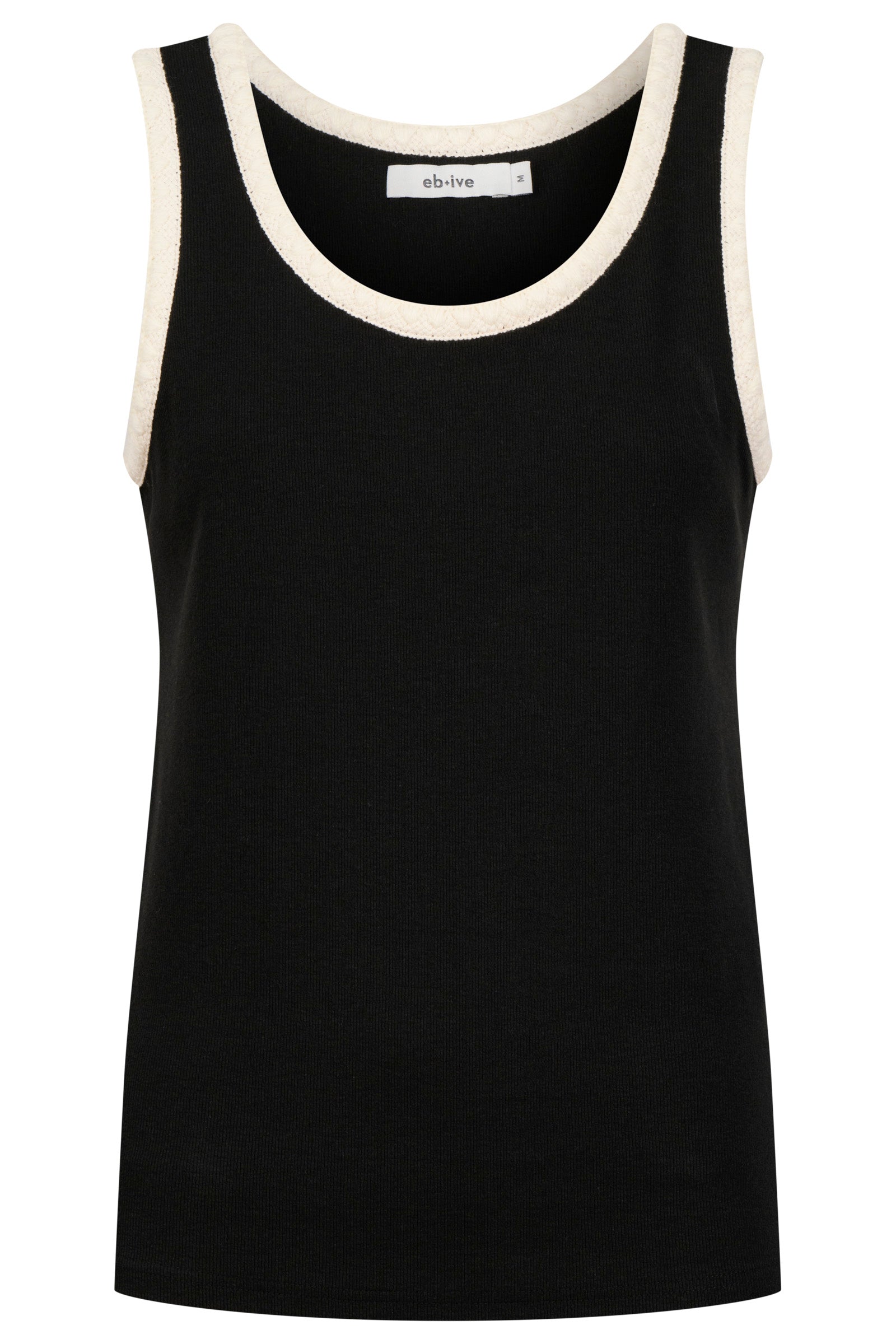 Maris Stitched Tank - Black / Tusk
