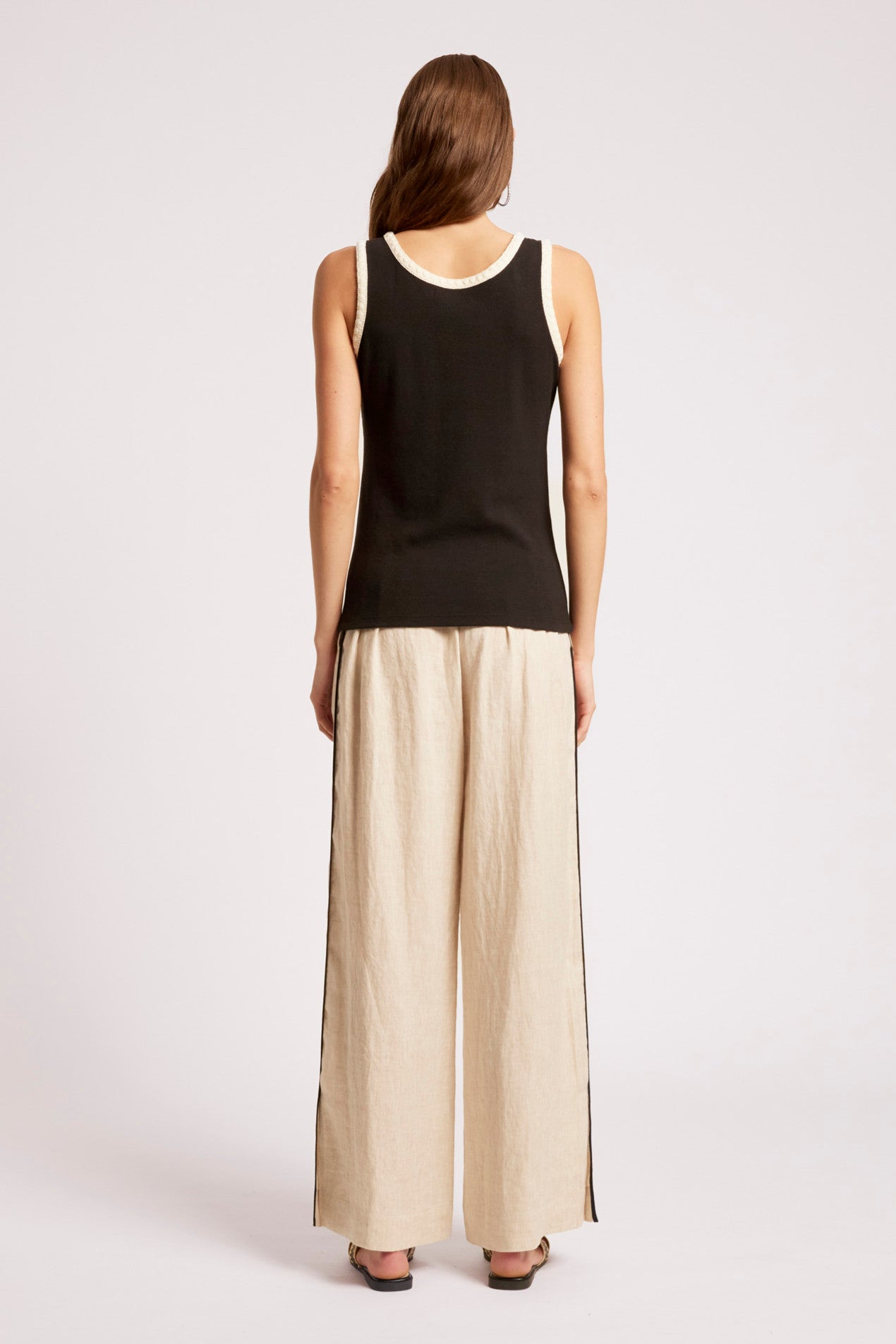 Maris Stitched Tank - Black / Tusk