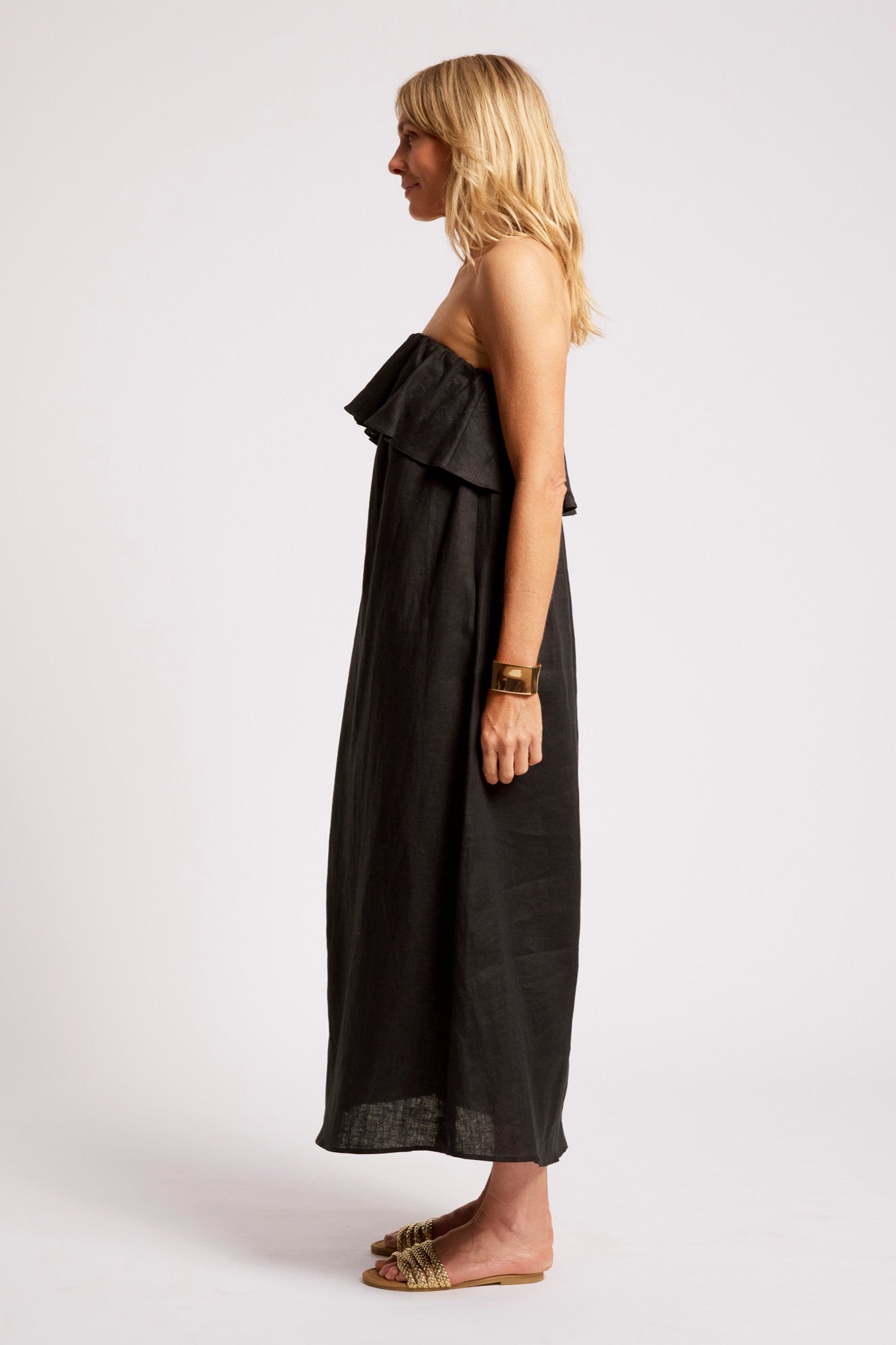 Maris Strapless Dress - Black