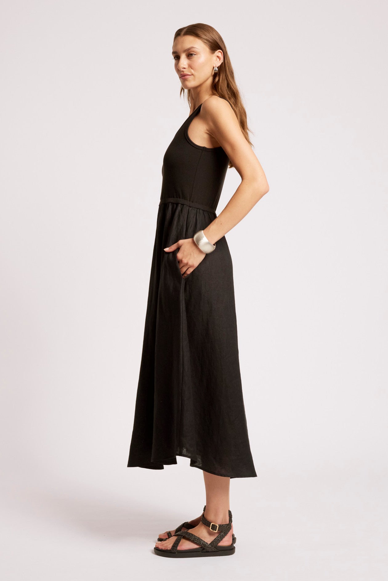 Maris Tank Maxi Dress - Black