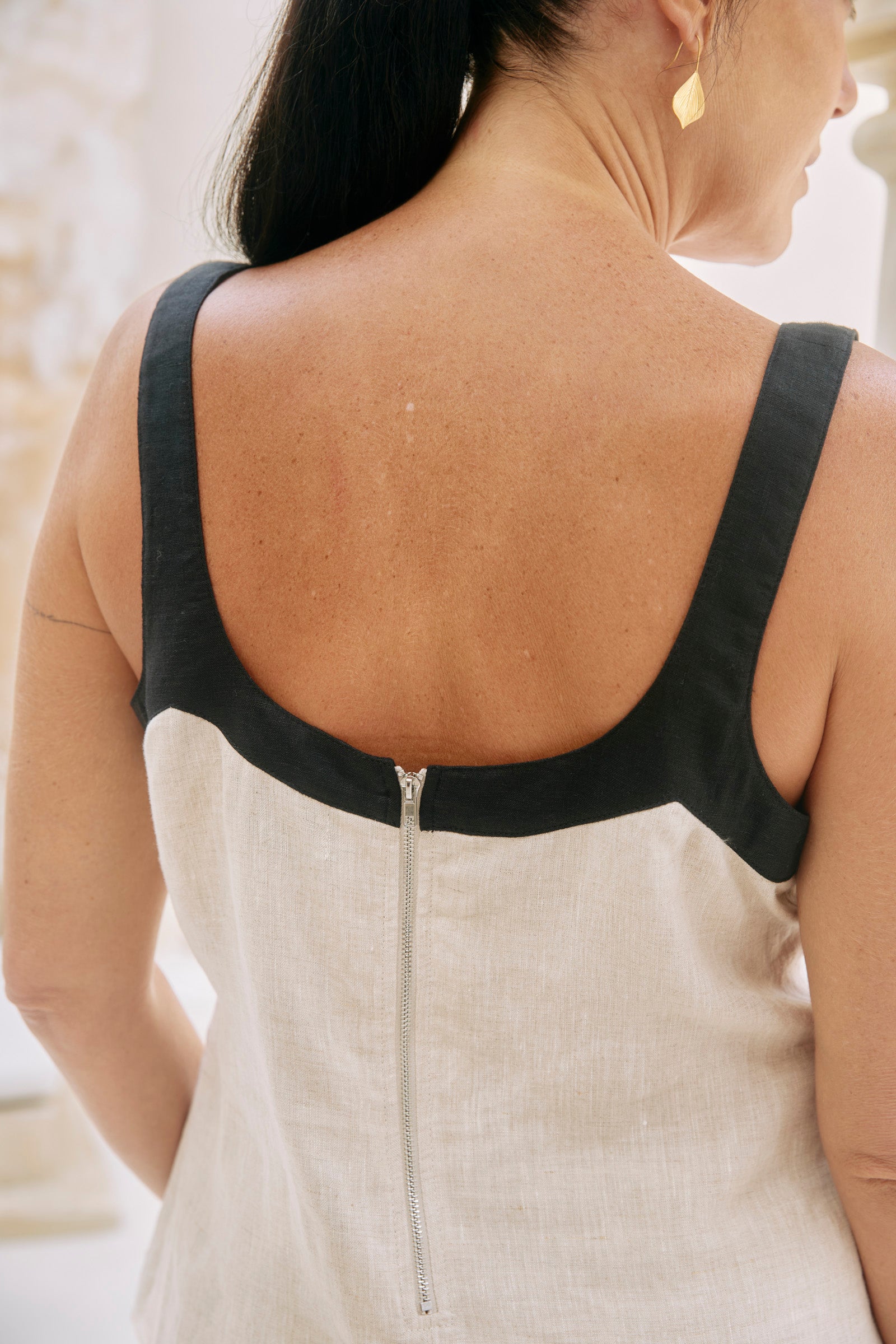 Maris Splice Tank - Tusk / Black