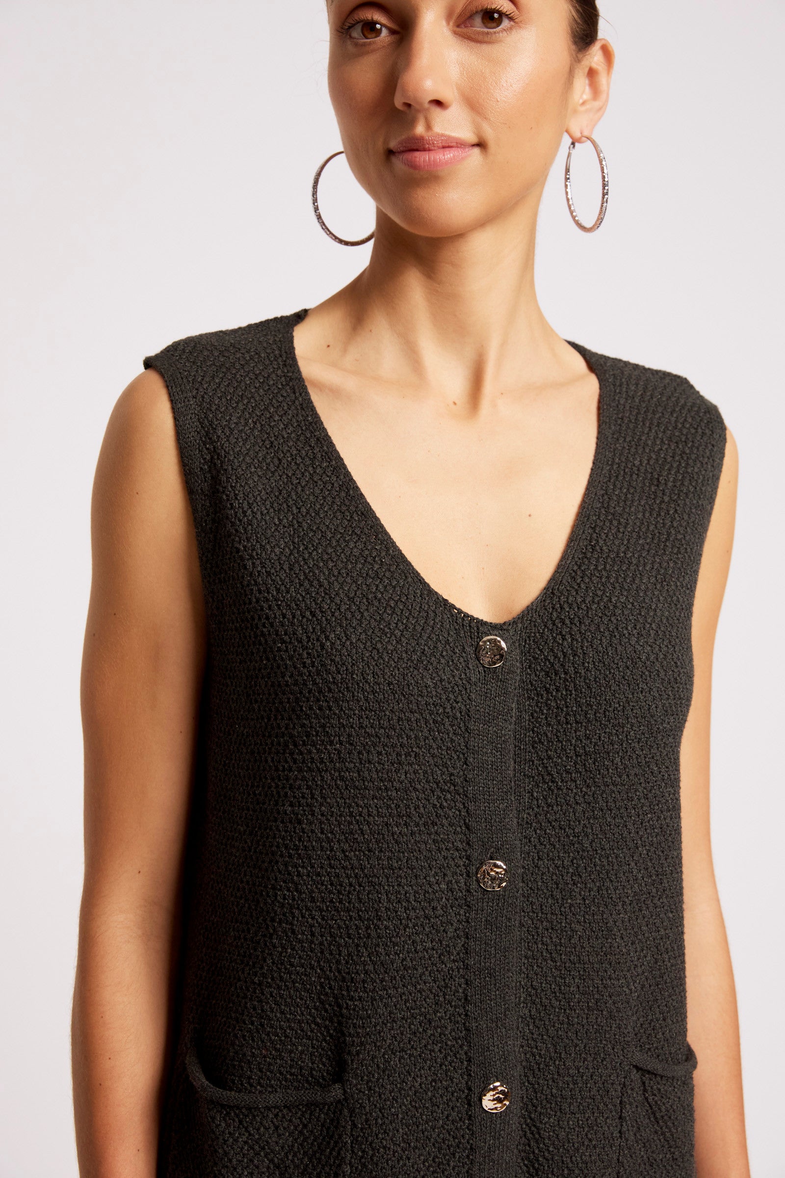 Maris Knit Vest - Black