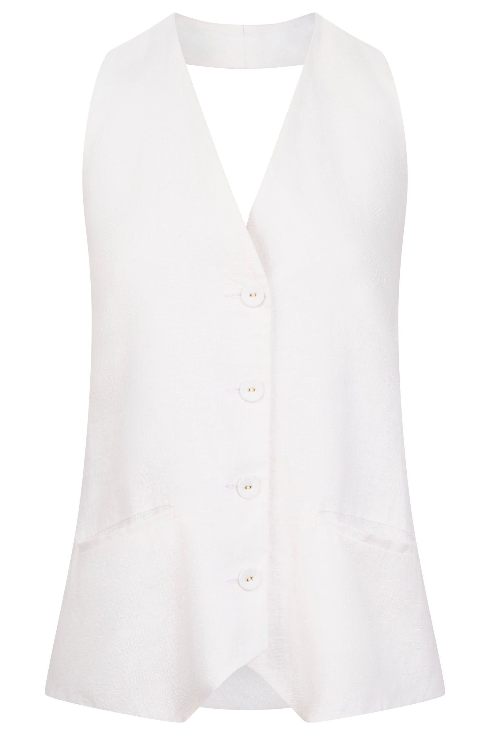 Maris Halter Vest - White