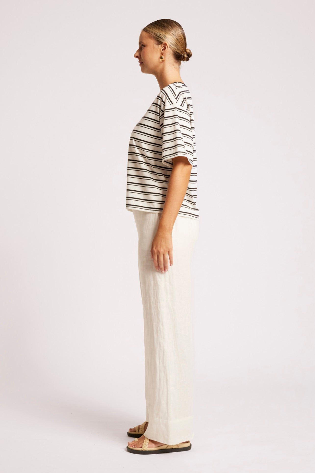 Paloma Striped Tshirt - Black / White