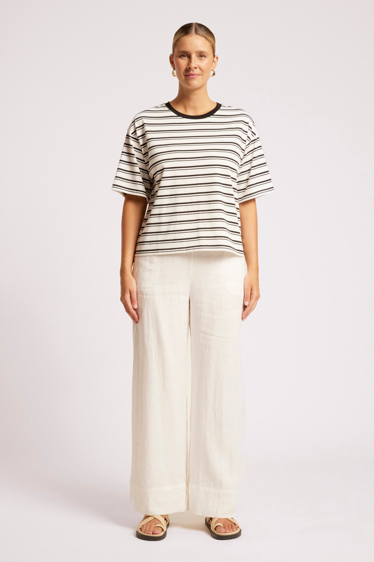 Paloma Striped Tshirt - Black / White