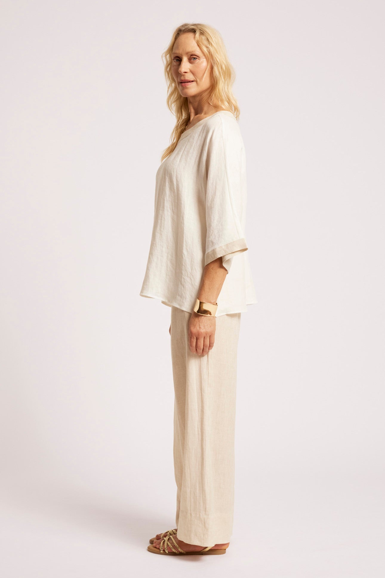 Maris Relaxed Splice Top - White / Tusk