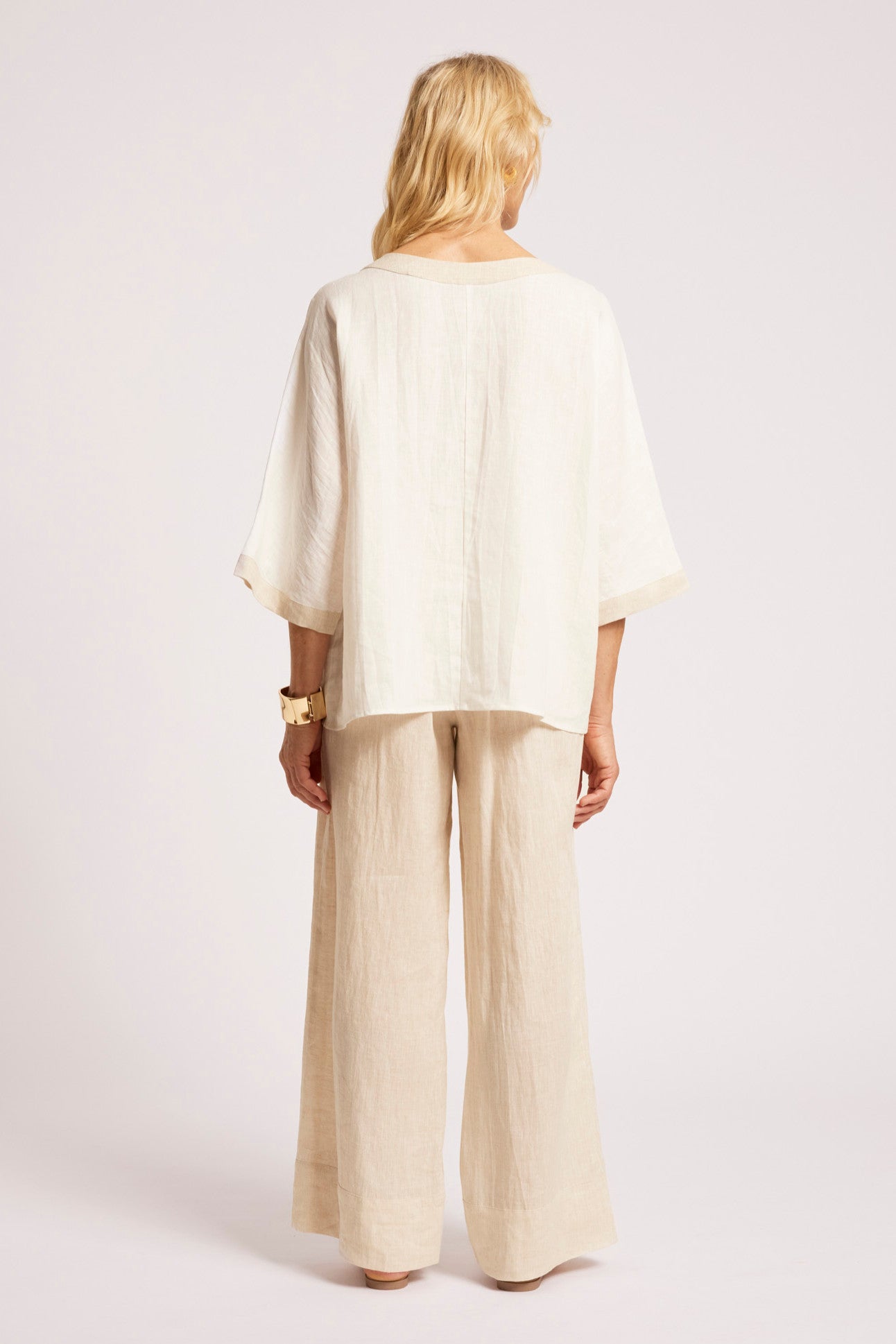 Maris Relaxed Splice Top - White / Tusk