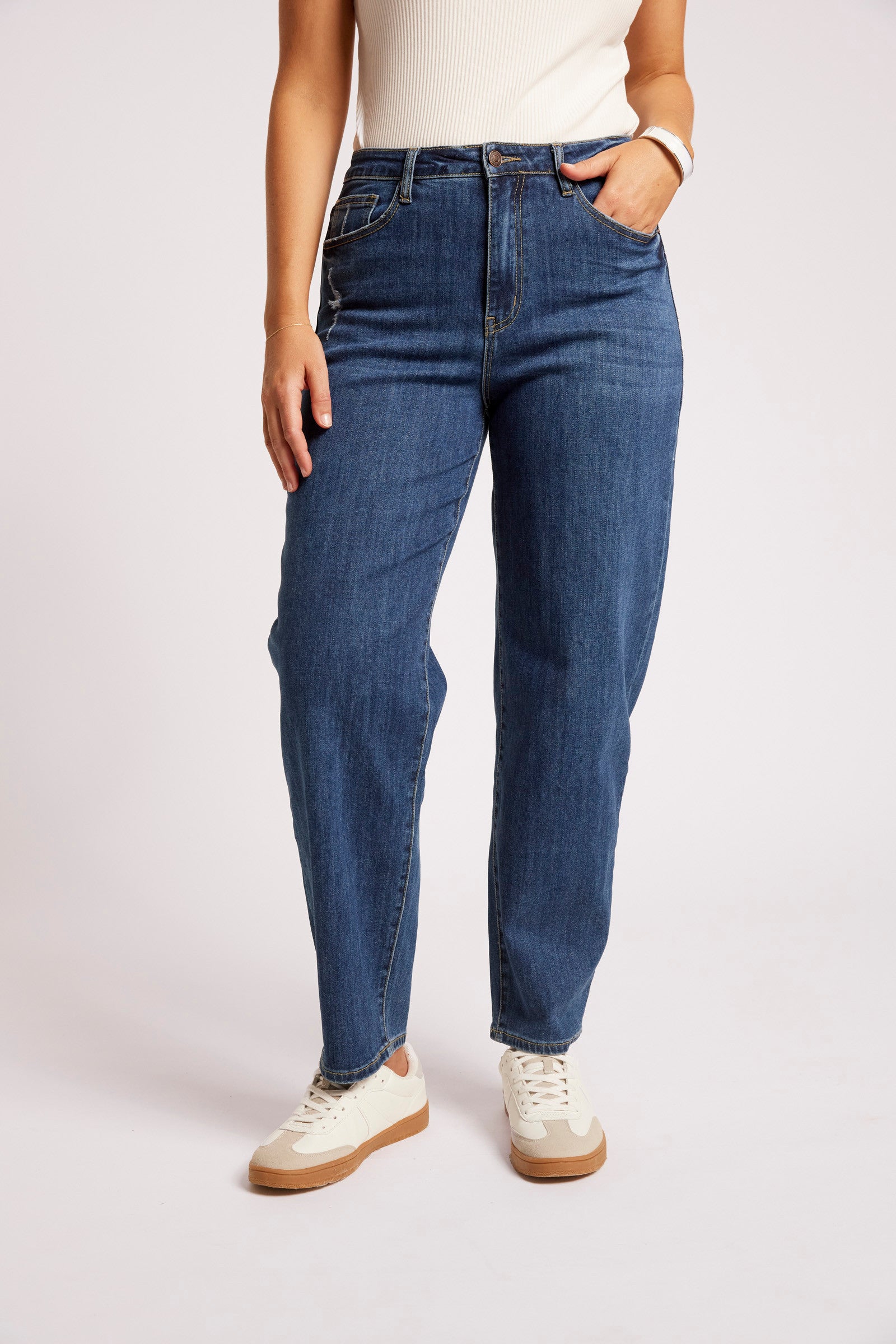 Maris Barrel Denim Jean - Denim