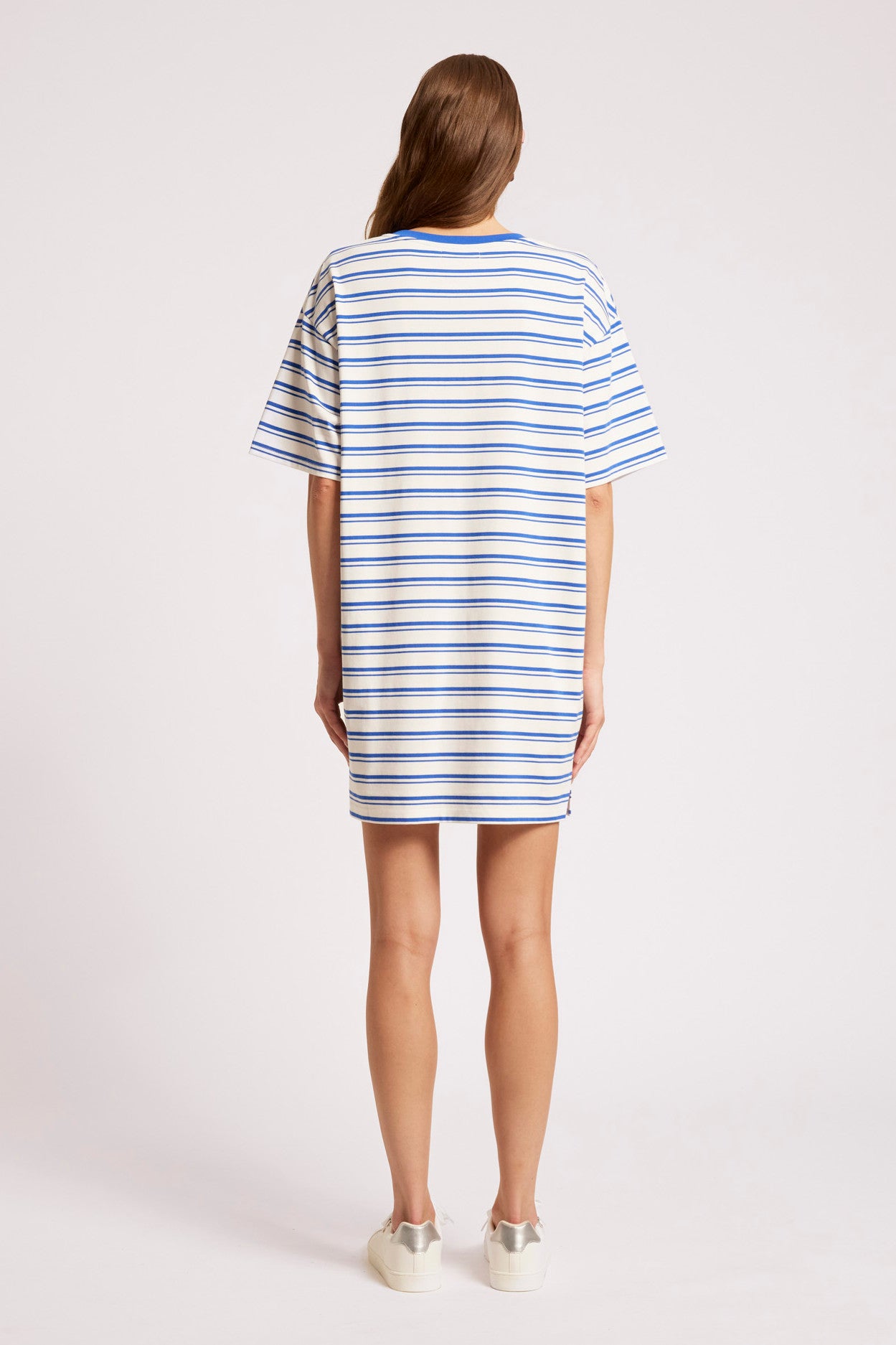 Paloma Striped Dress - Azure / White