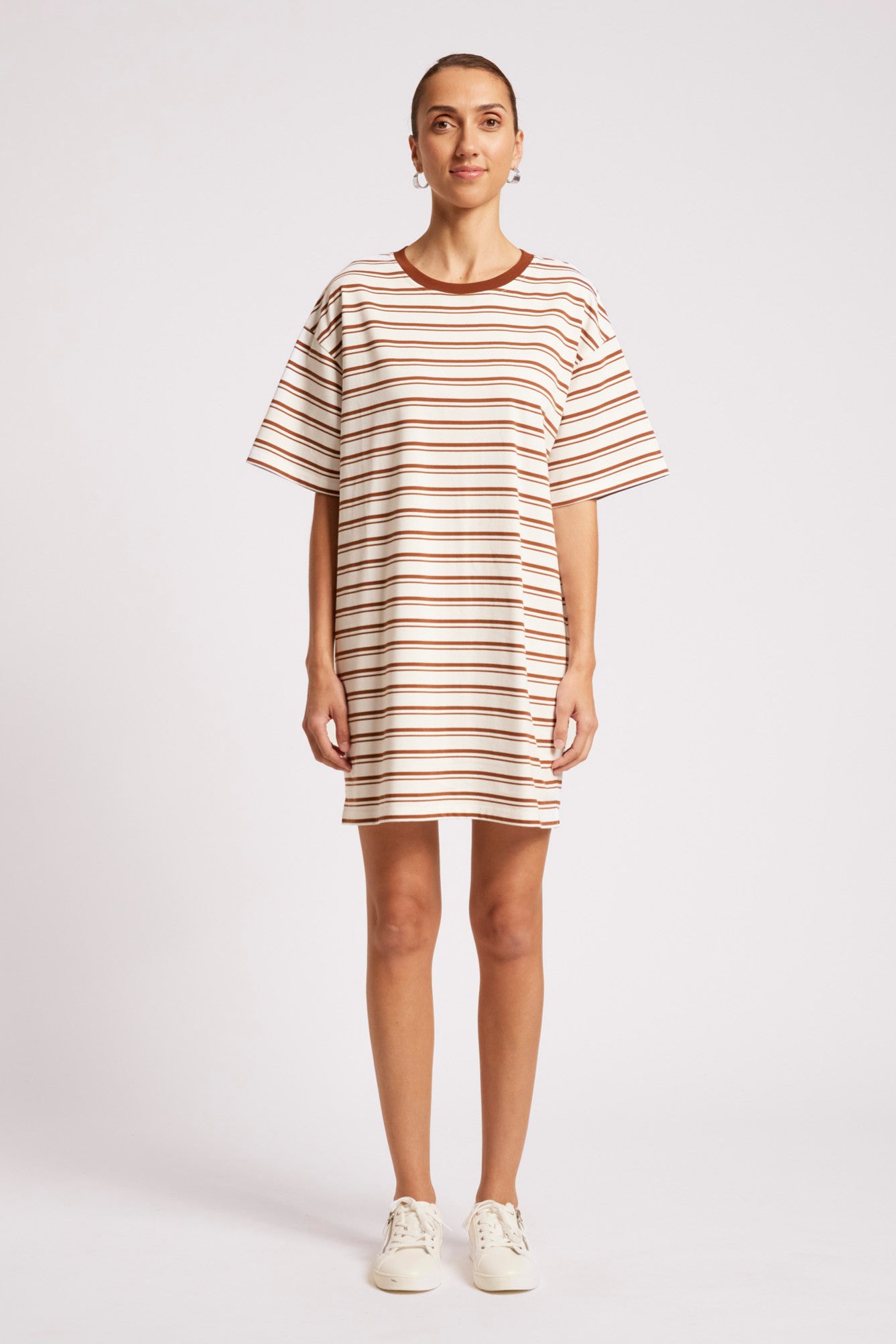 Paloma Striped Dress - Dune / White