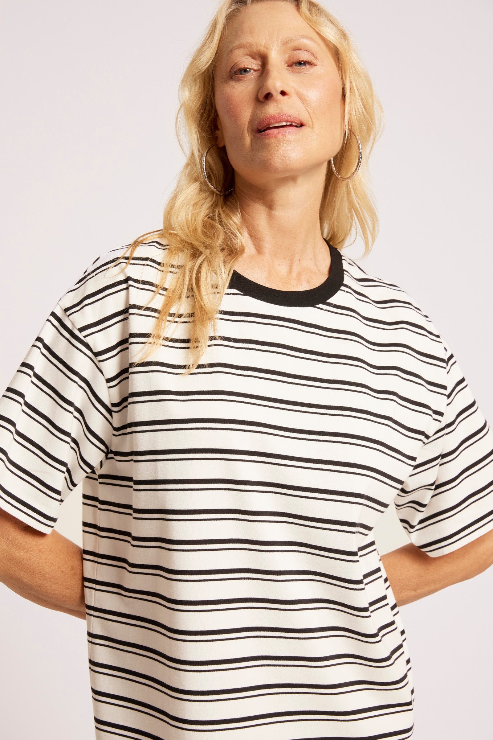 Paloma Striped Dress - Black / White