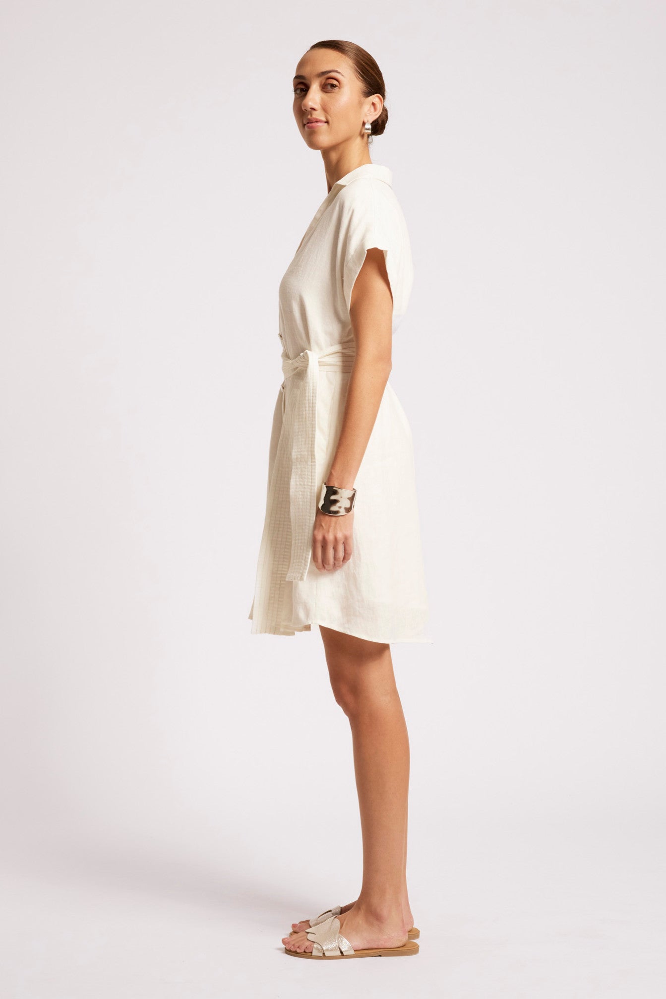 Maris Shirt Dress - White