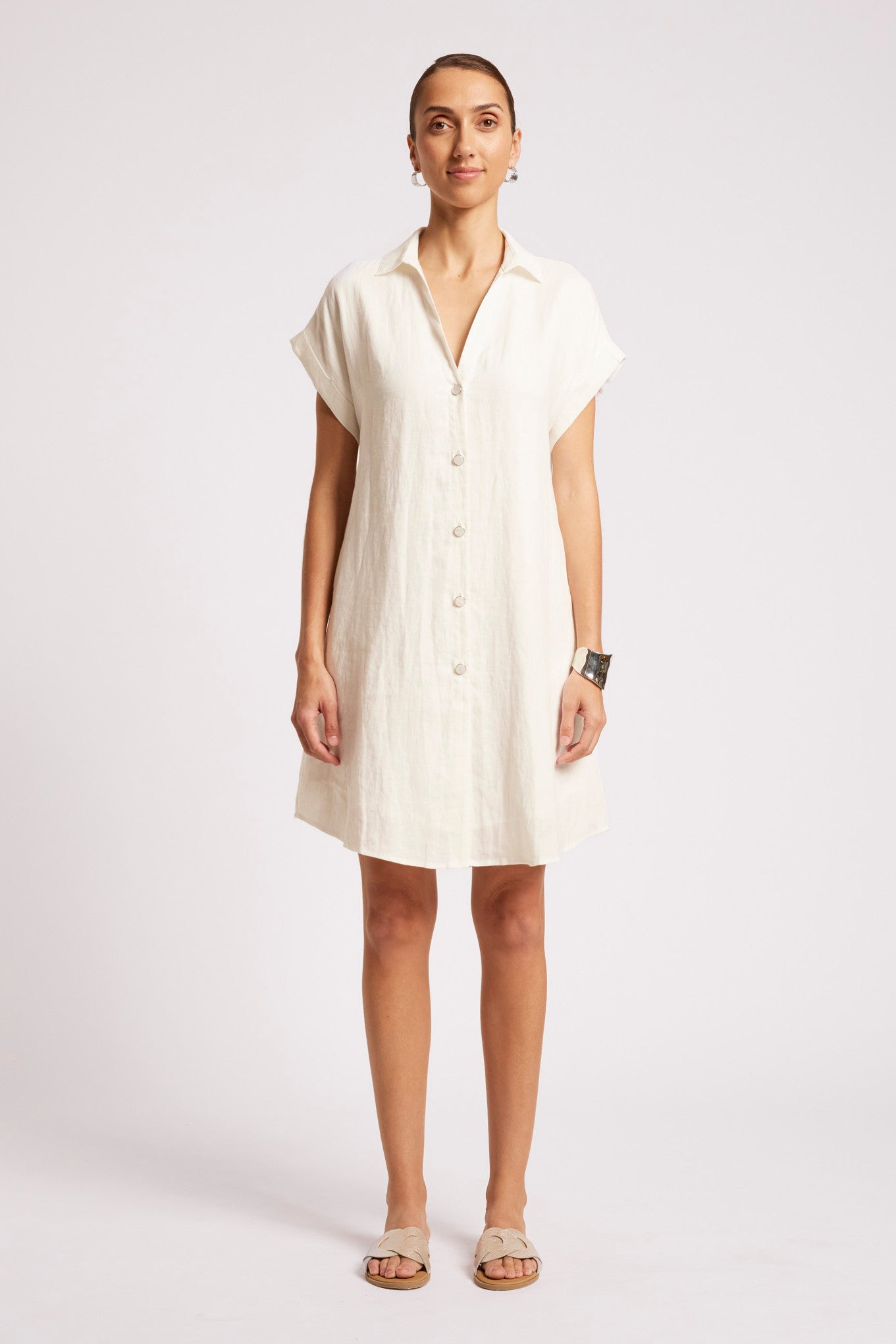 Maris Shirt Dress - White