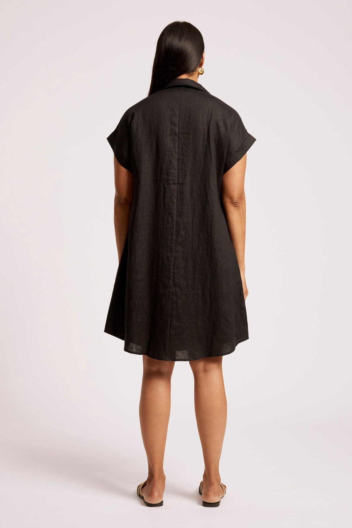 Maris Shirt Dress - Black