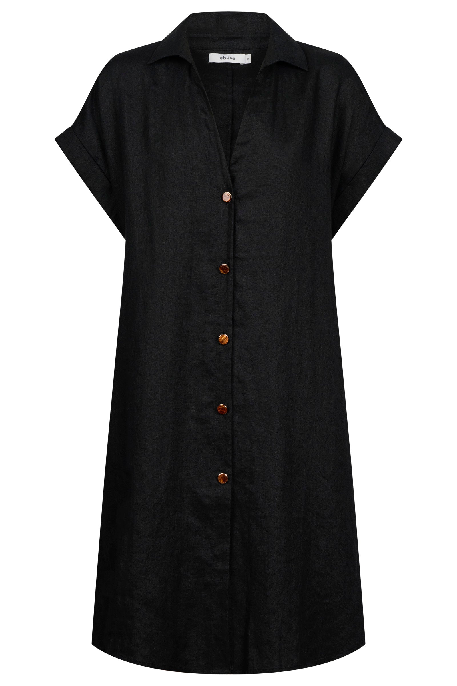 Maris Shirt Dress - Black