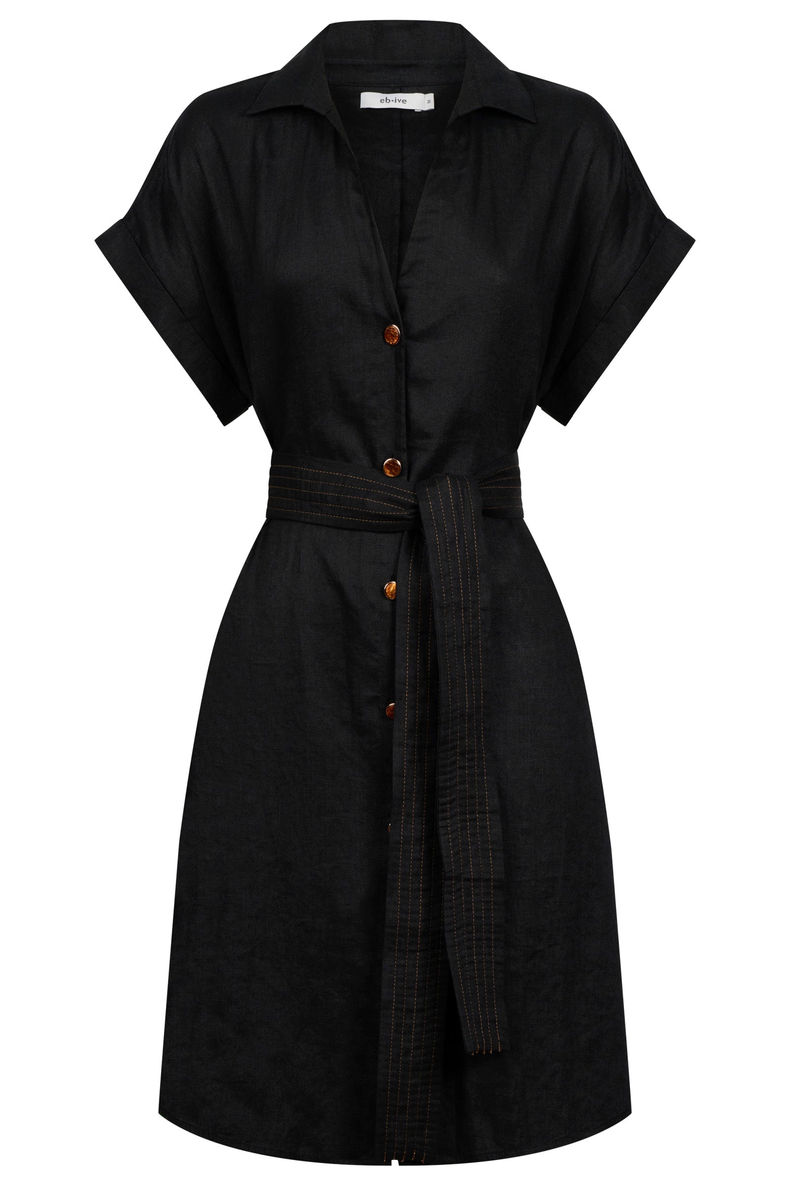 Maris Shirt Dress - Black