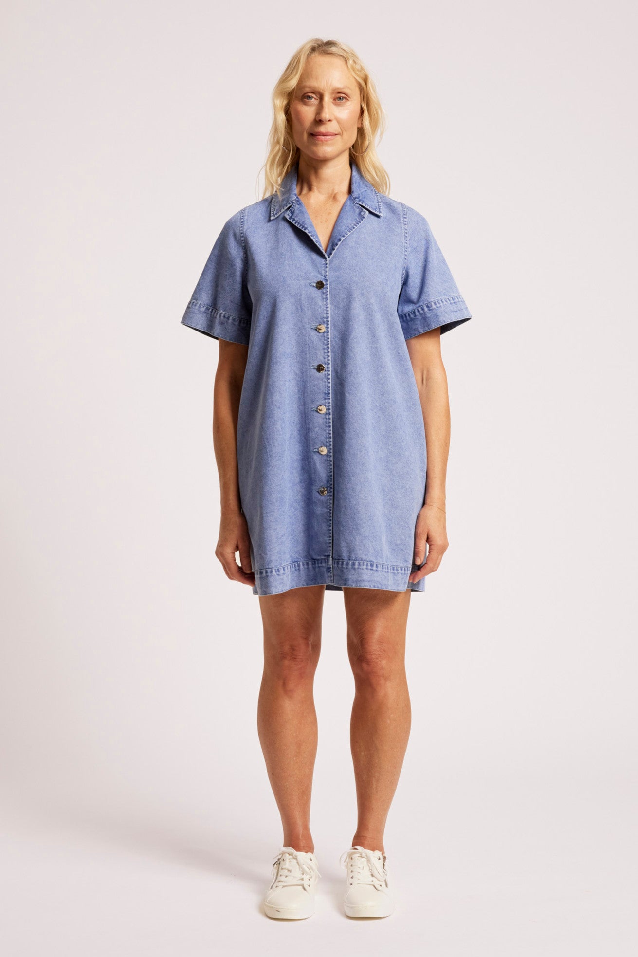 Dusk Denim Shirt Dress - Denim