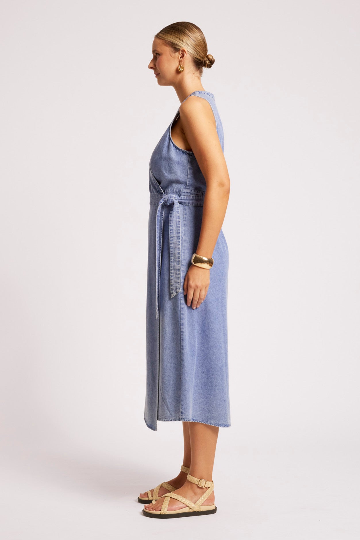 Dusk Denim Wrap Dress - Denim