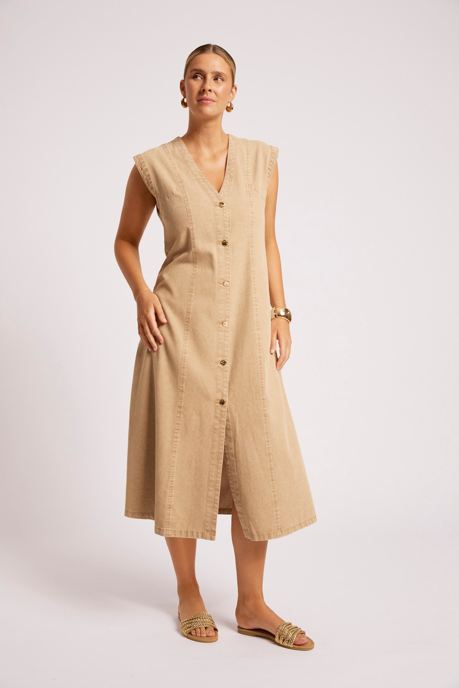 Dusk Denim Maxi Dress - Dune