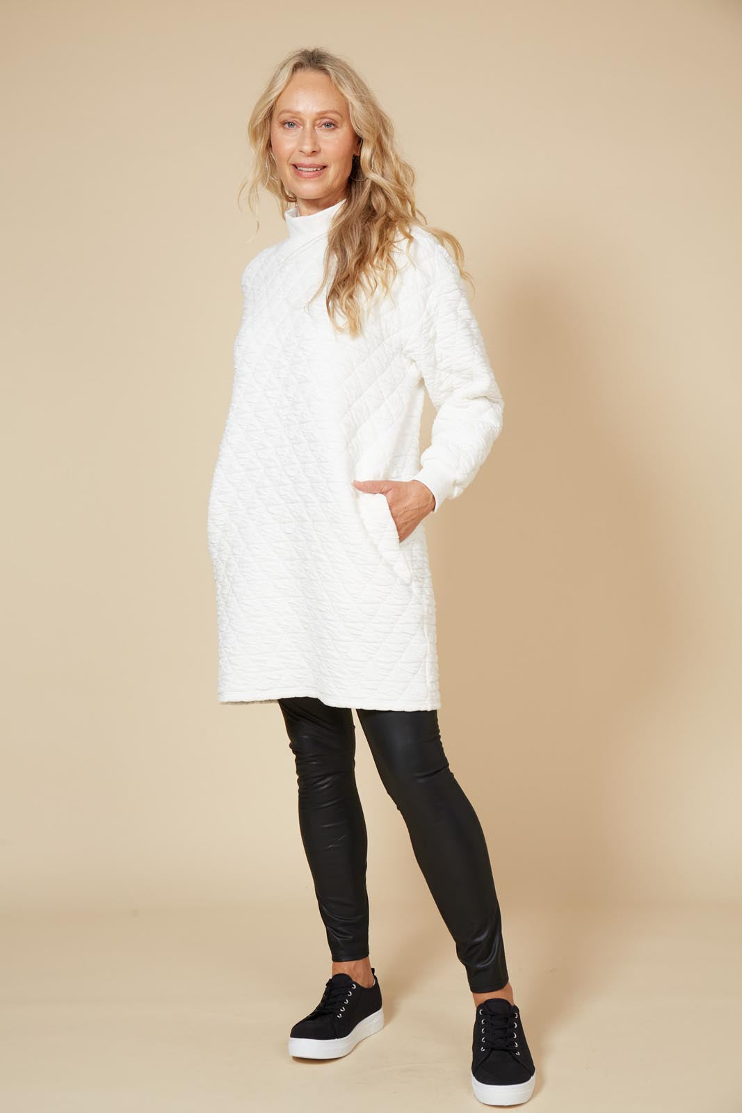 La Vida Relaxed Top/Dress - Blanc - eb&ive Clothing - Top Dress