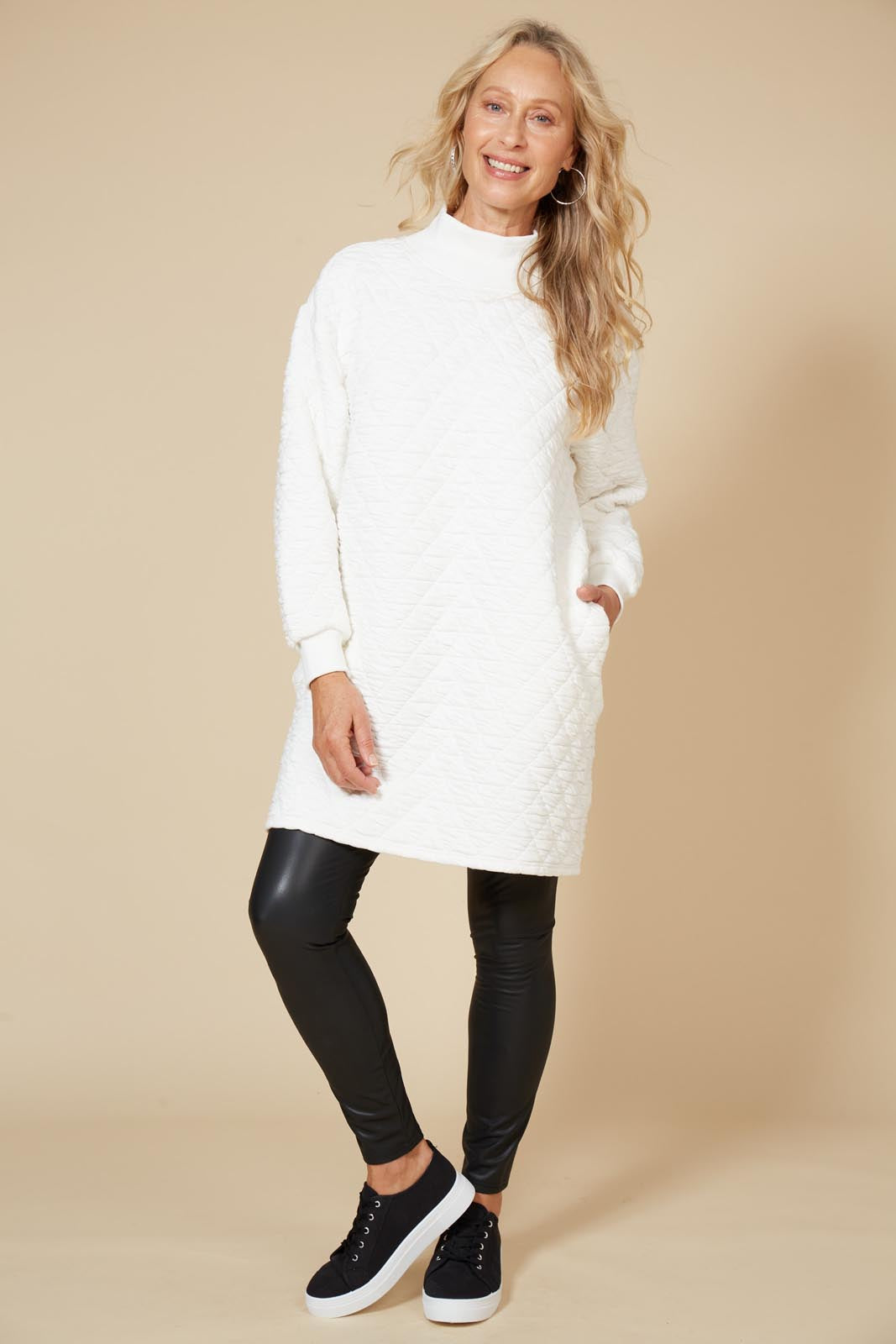 La Vida Relaxed Top/Dress - Blanc - eb&ive Clothing - Top Dress