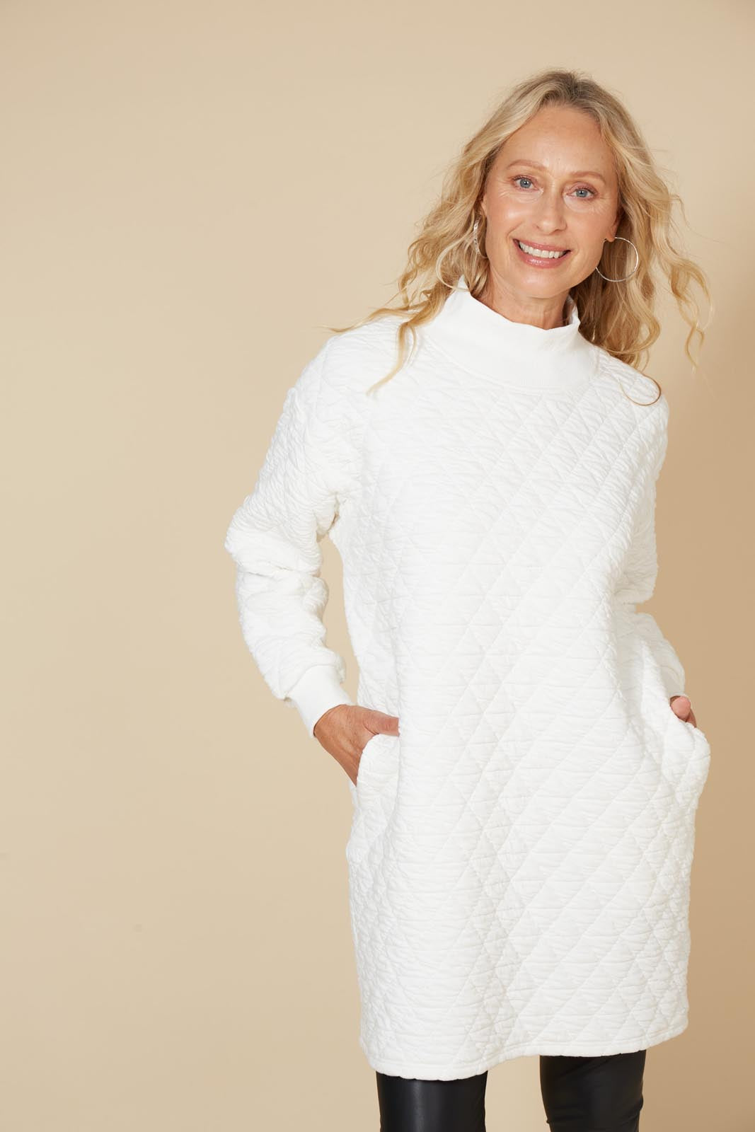 La Vida Relaxed Top/Dress - Blanc - eb&ive Clothing - Top Dress