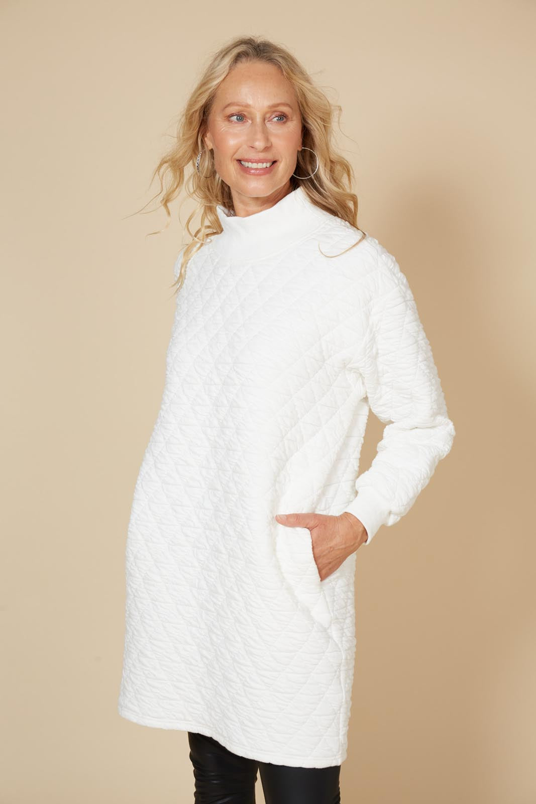 La Vida Relaxed Top/Dress - Blanc - eb&ive Clothing - Top Dress