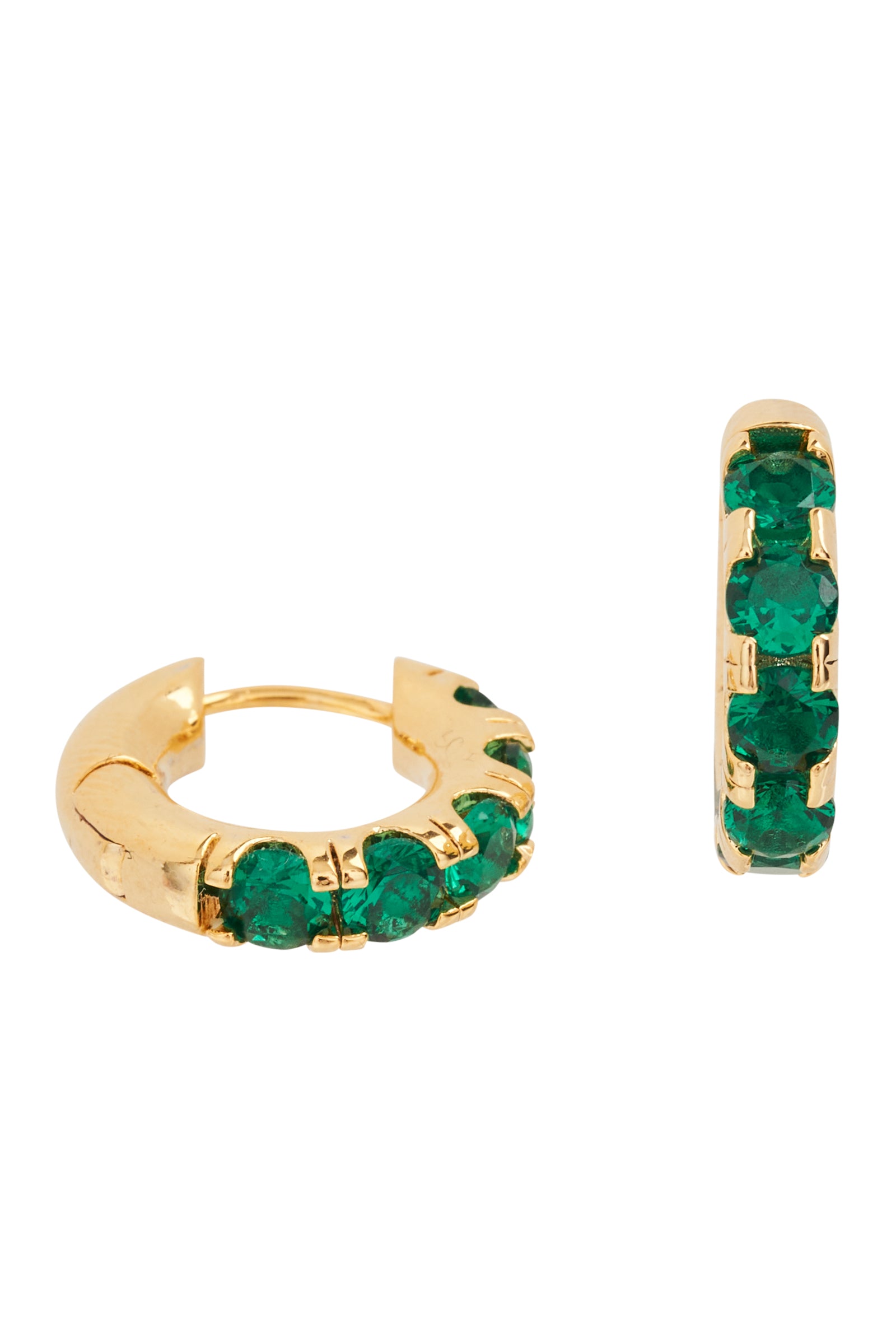 Heritage Earring - Emerald Huggie - eb&ive Earring