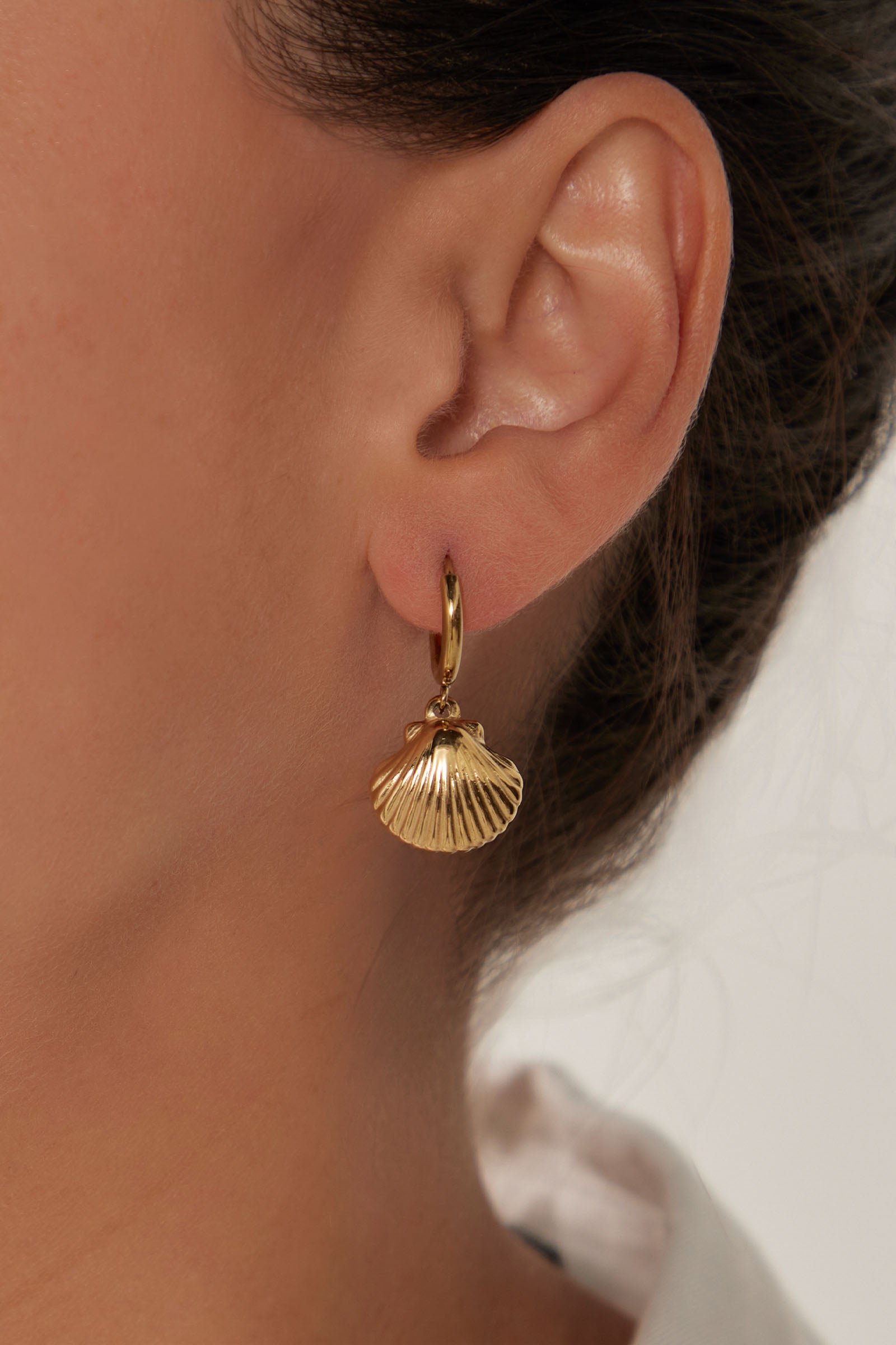 Heritage Earring - Gold Shell - eb&ive Earring