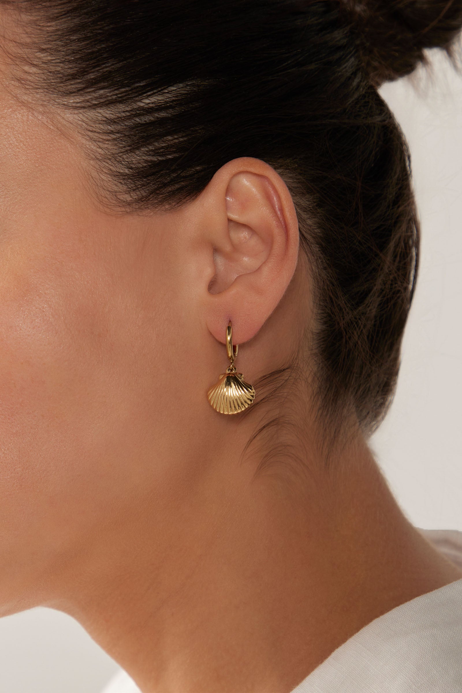 Heritage Earring - Gold Shell - eb&ive Earring