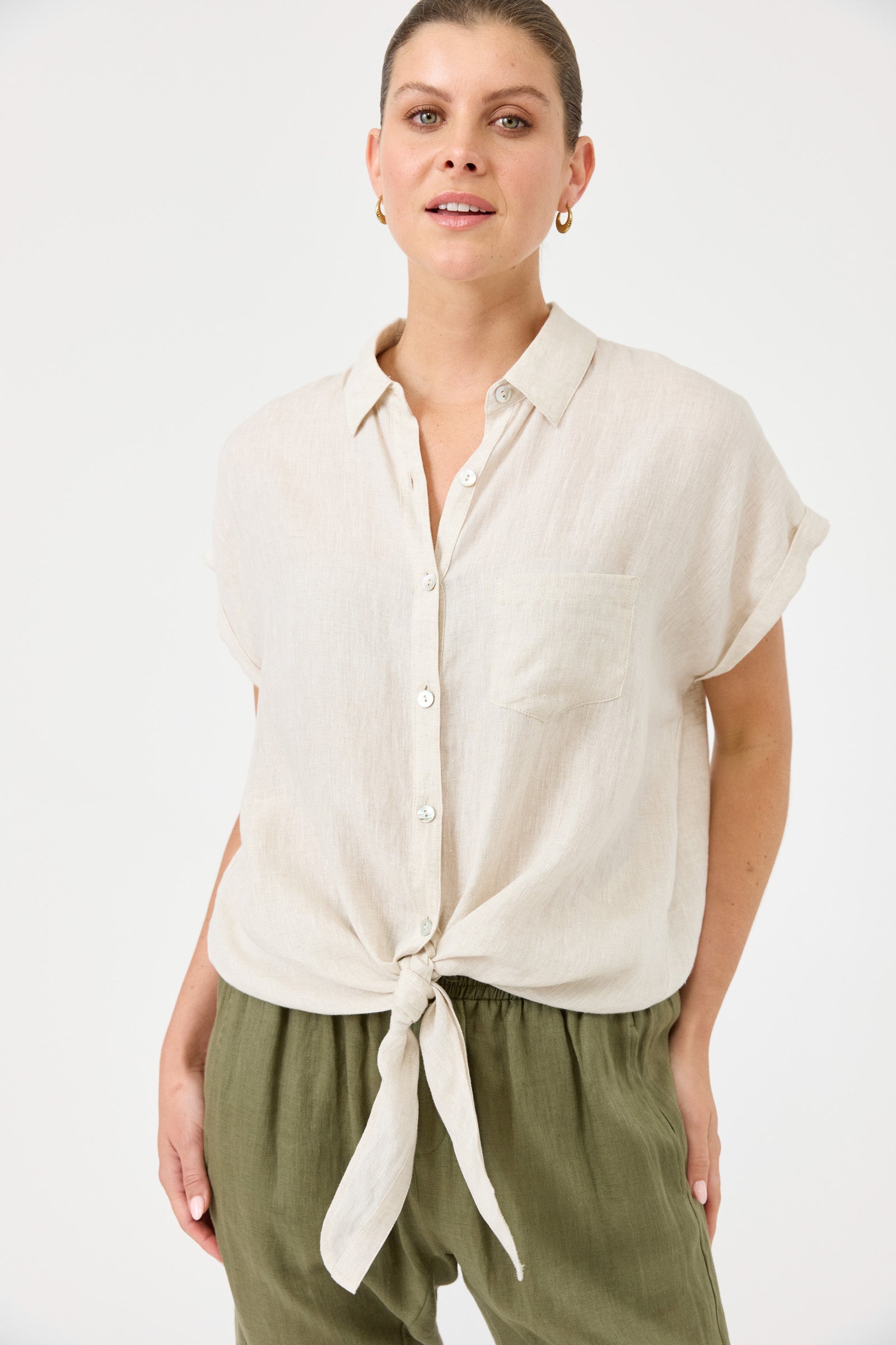 Studio Tie Shirt - Tusk