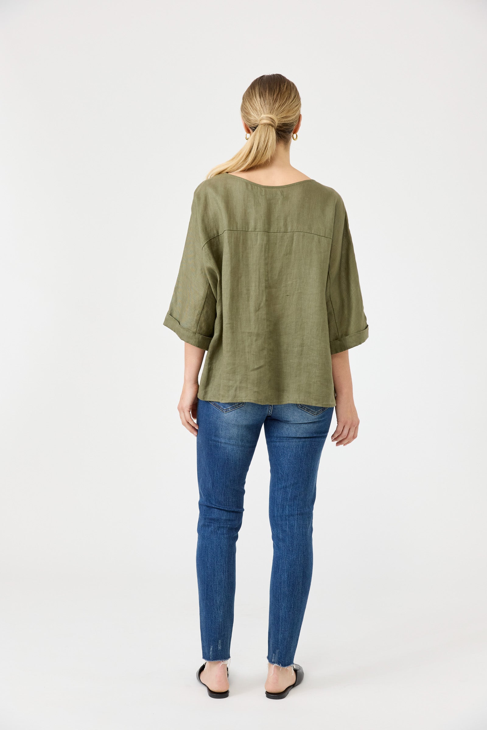 Studio Relaxed Top - Khaki