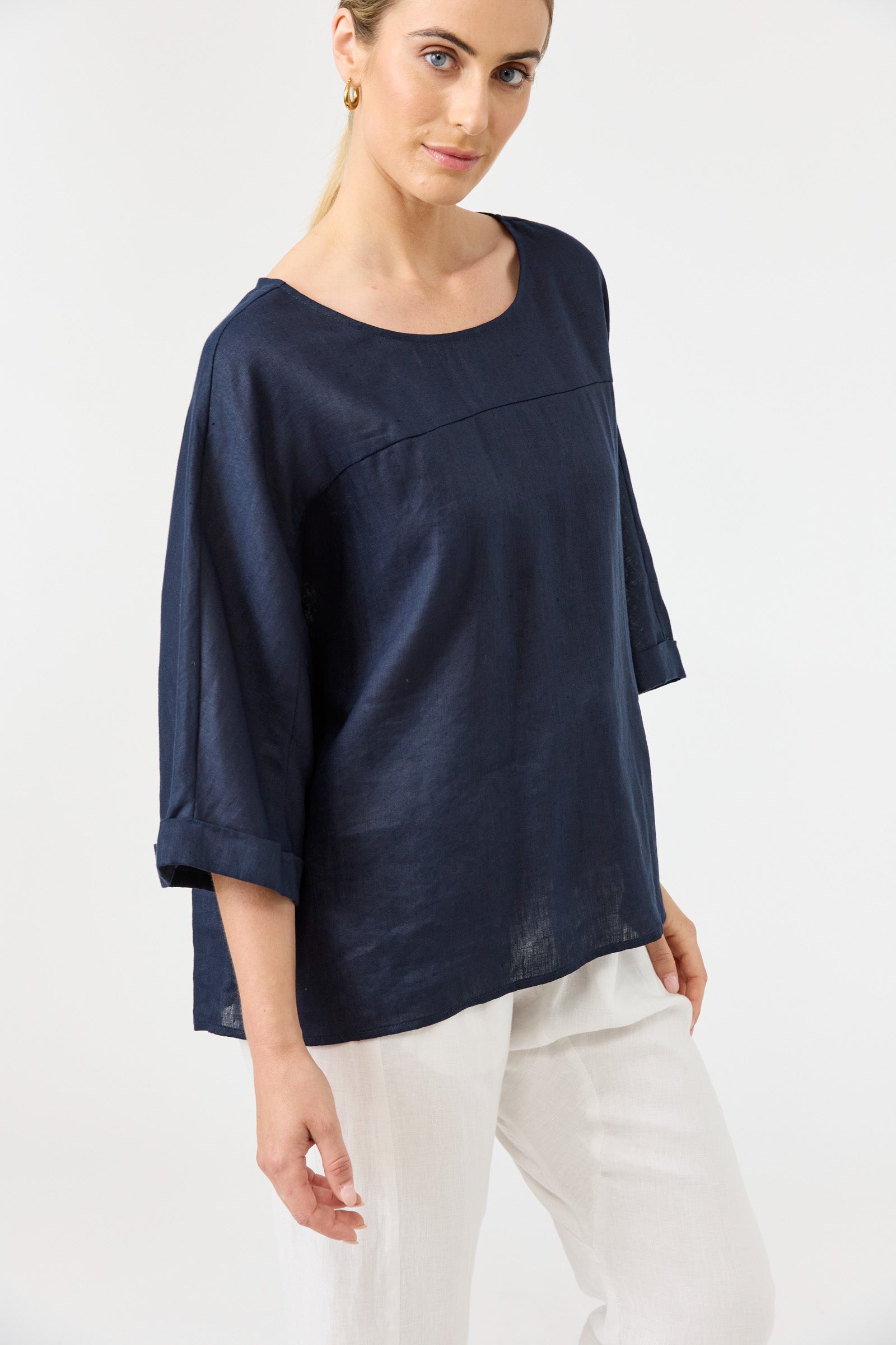 Studio Relaxed Top - Navy