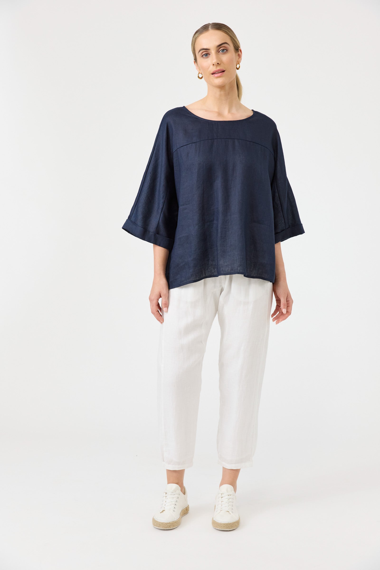 Studio Relaxed Top - Navy