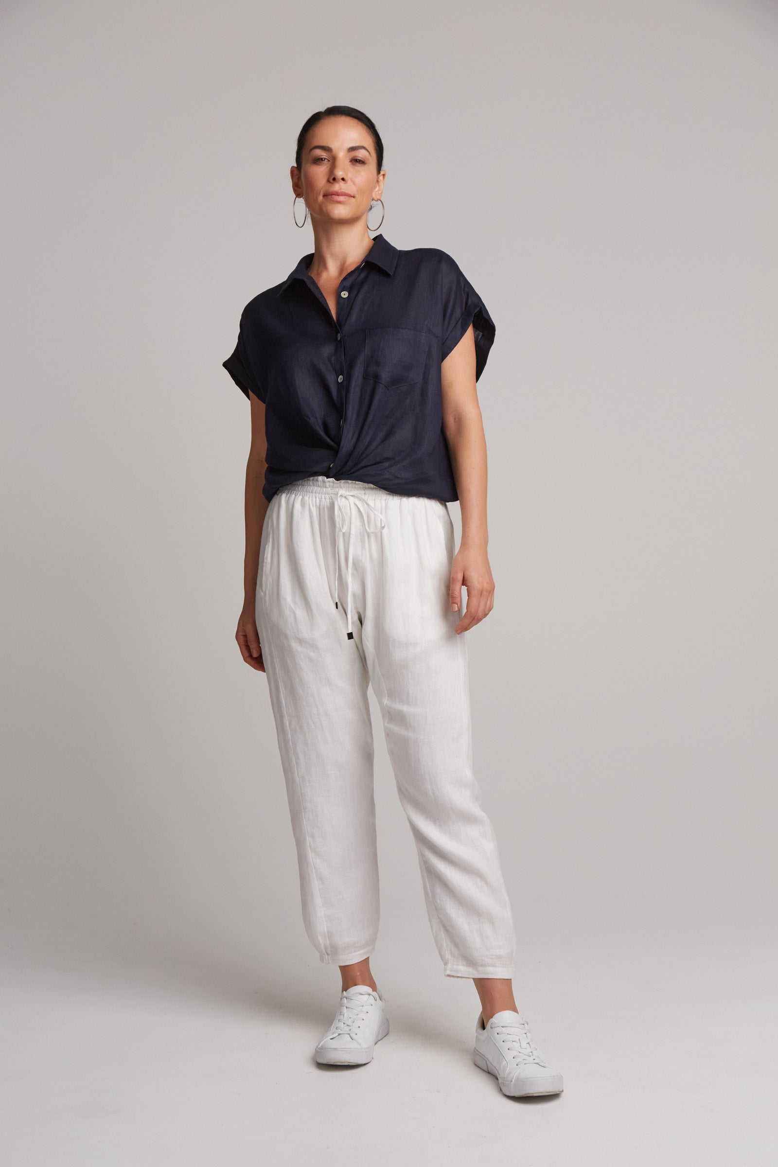 Studio Relaxed Pant - Salt - eb&ive Clothing - Pant Relaxed Linen