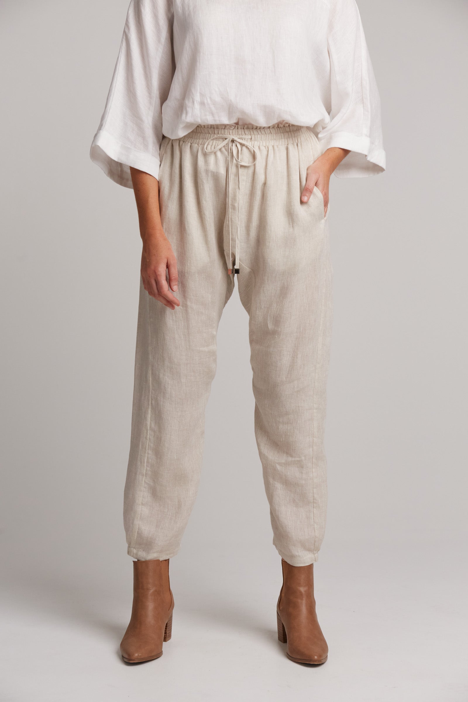 Studio Relaxed Pant - Tusk - eb&ive Clothing - Pant Relaxed Linen