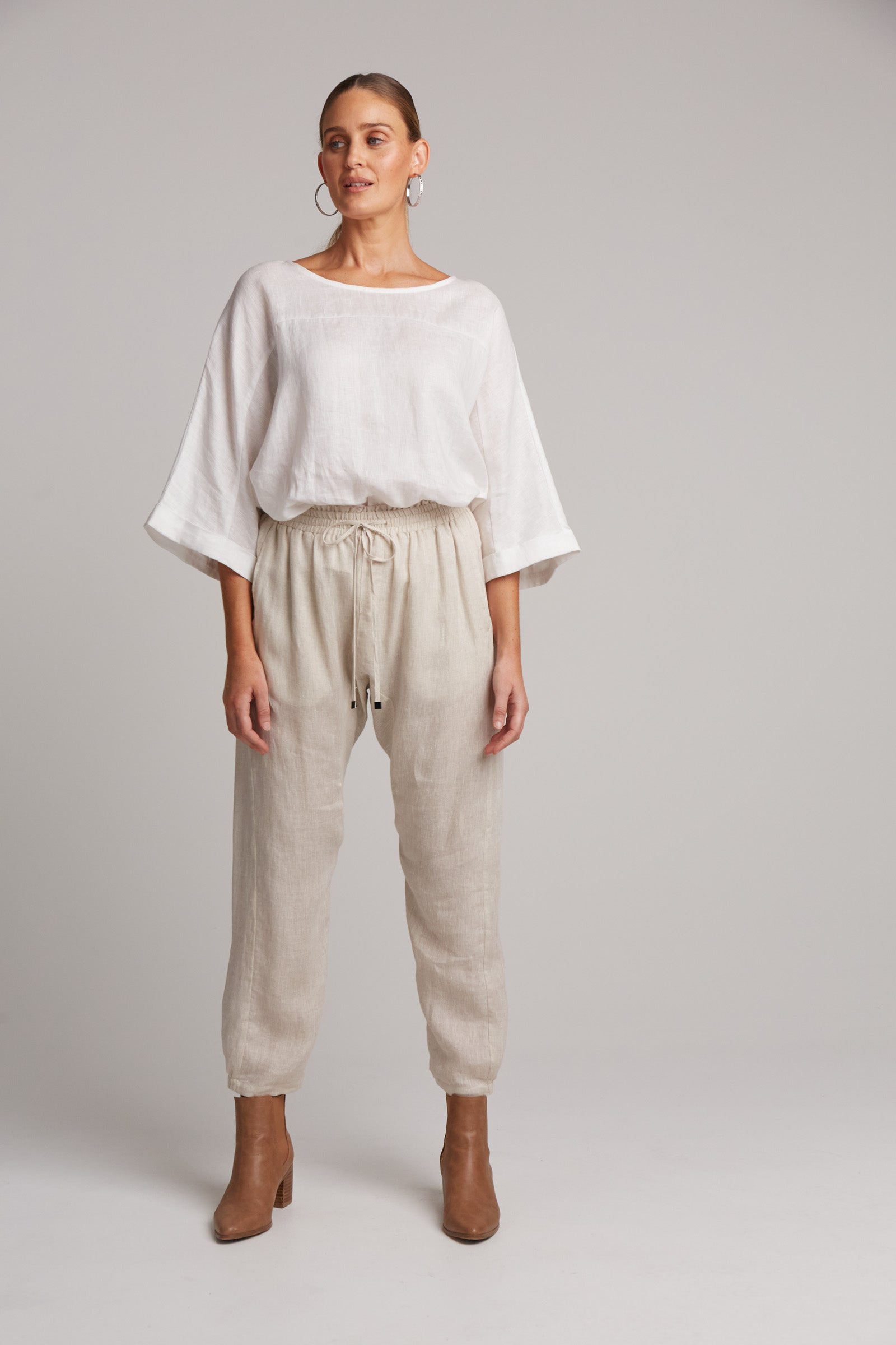 Studio Relaxed Pant - Tusk - eb&ive Clothing - Pant Relaxed Linen