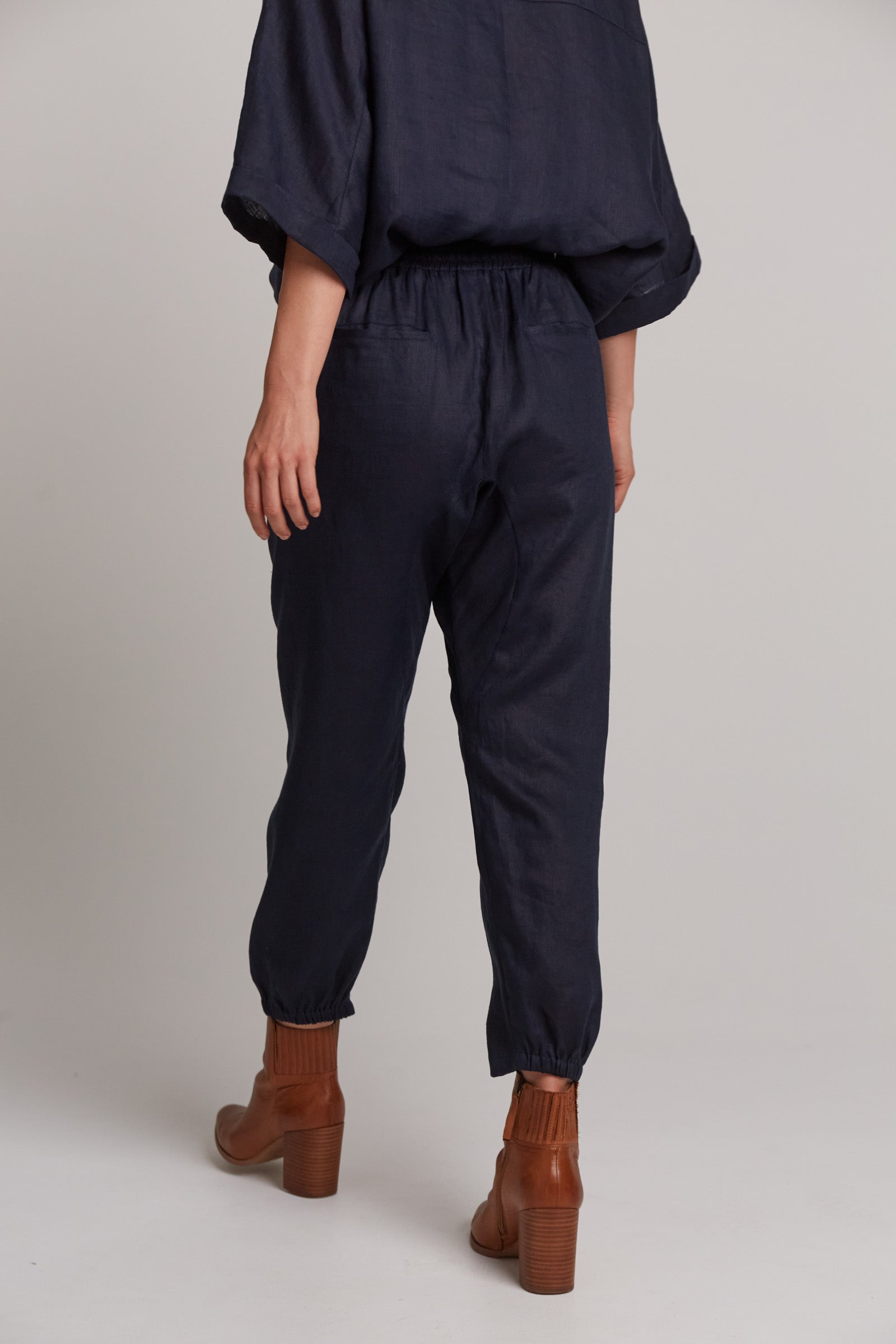 Studio Relaxed Pant - Navy - eb&ive Clothing - Pant Relaxed Linen