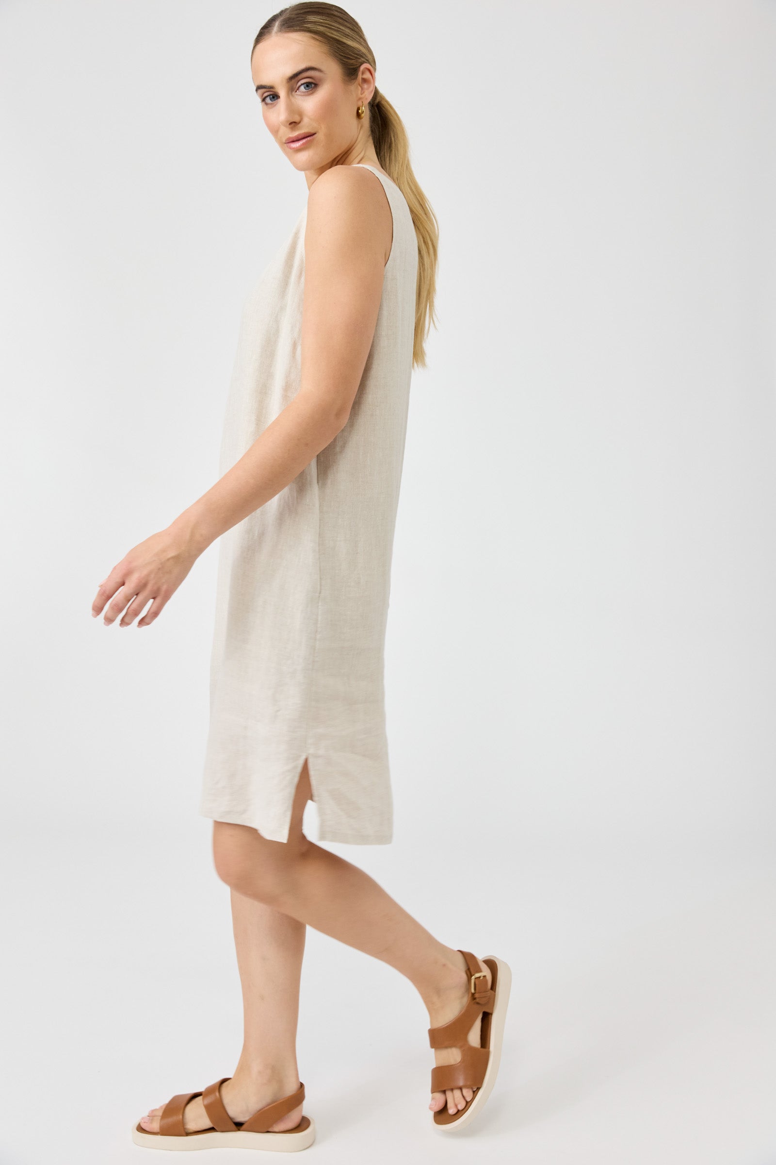 Studio Midi Dress - Tusk