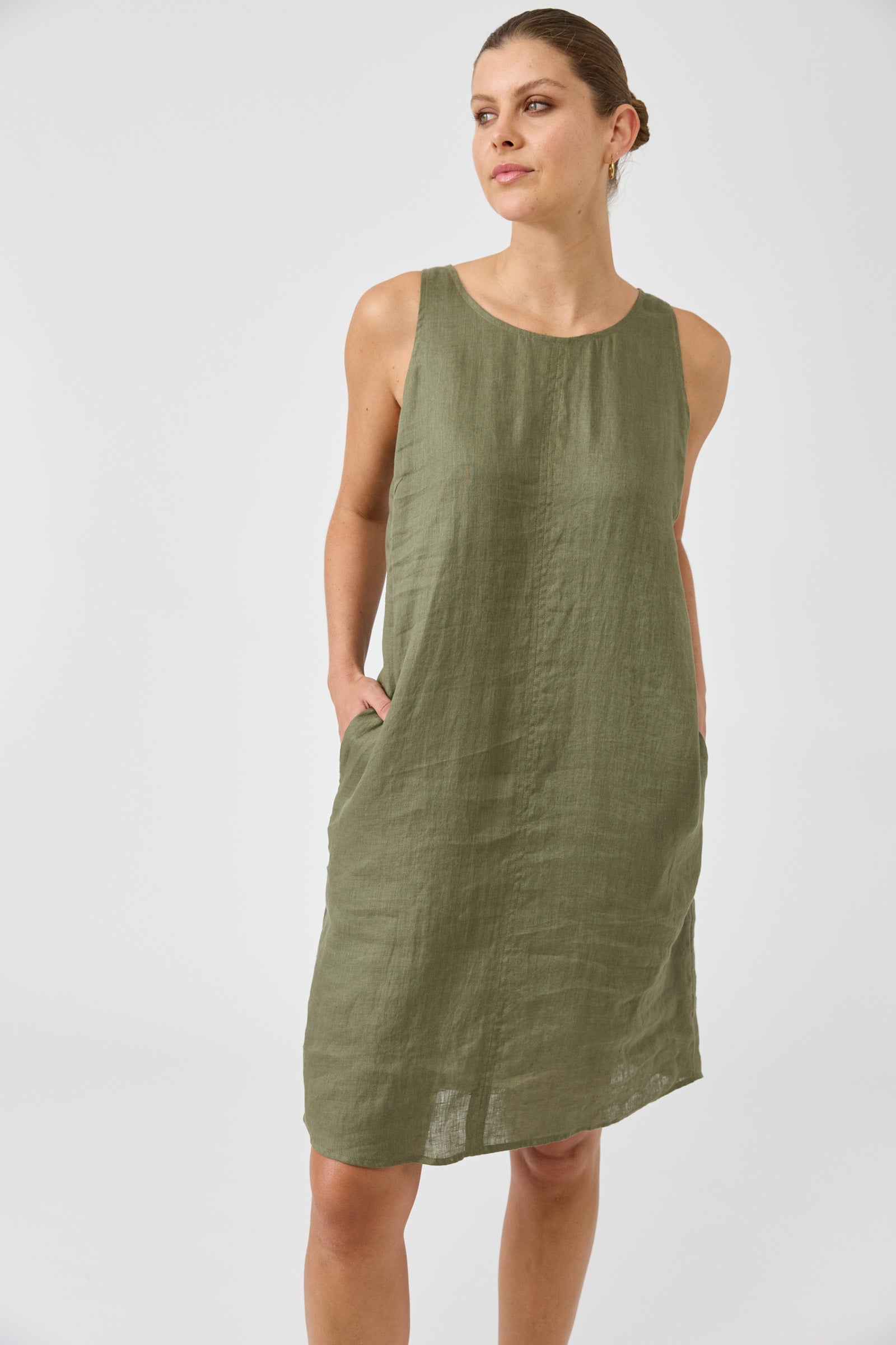 Studio Midi Dress - Khaki