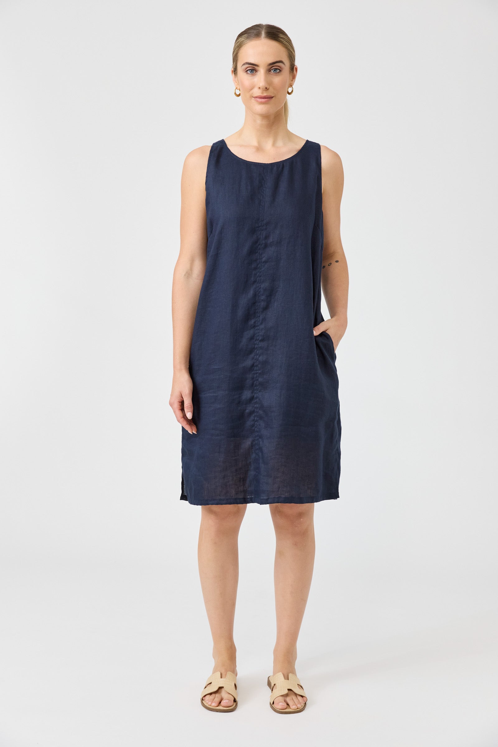 Studio Midi Dress - Navy