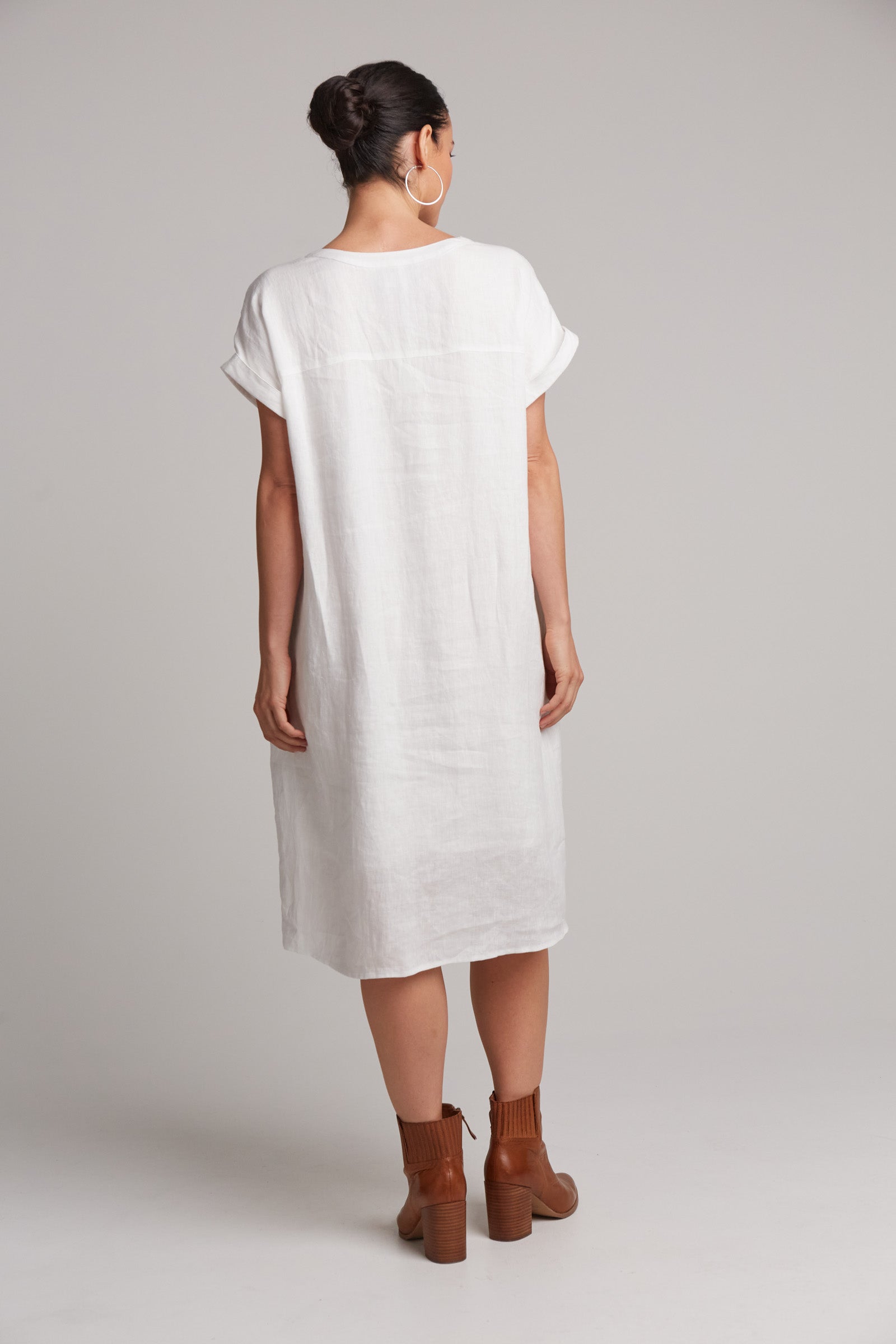 Studio Dress - Salt - eb&ive Clothing - Dress Mid Linen