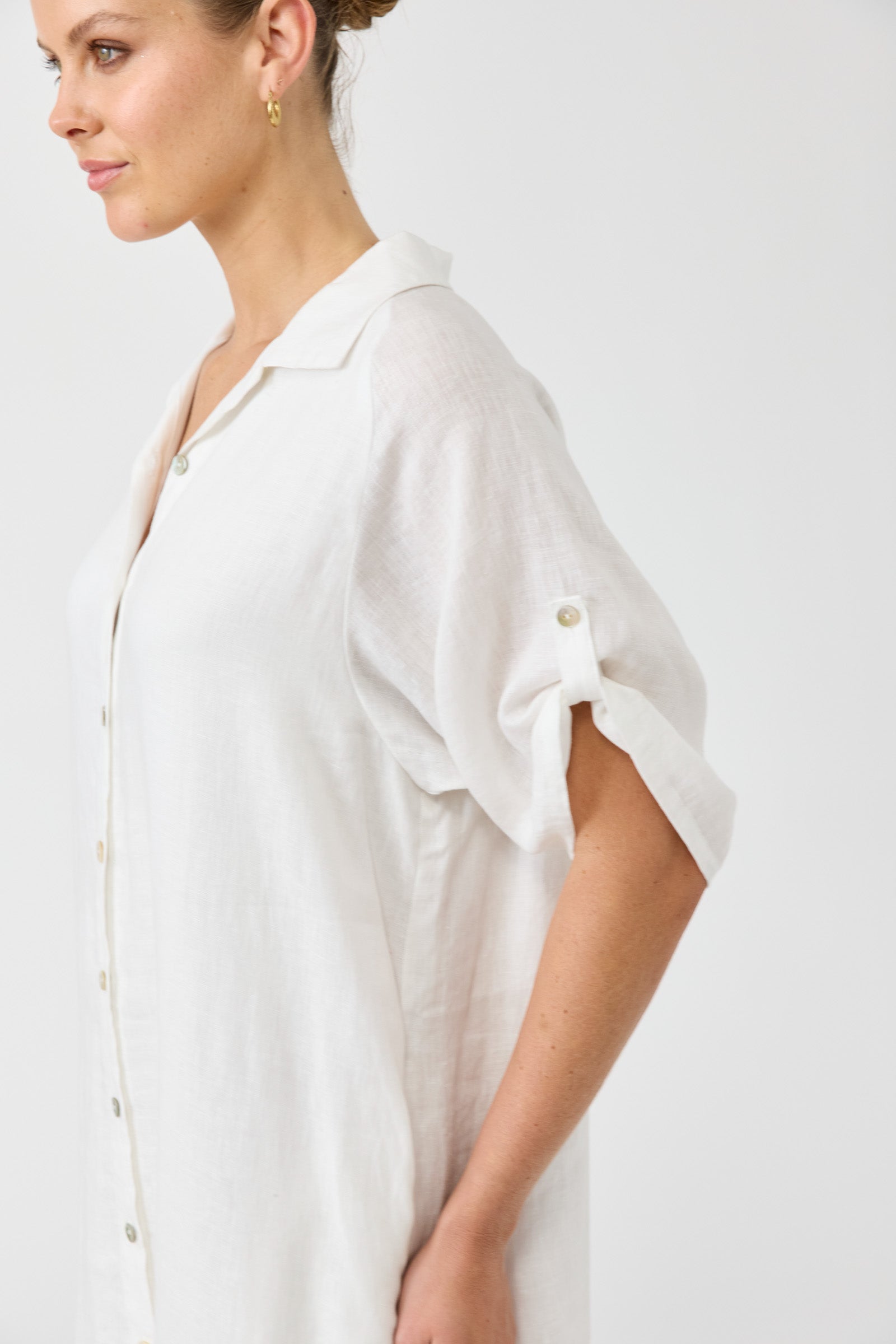 Studio Shirt Dress - Salt