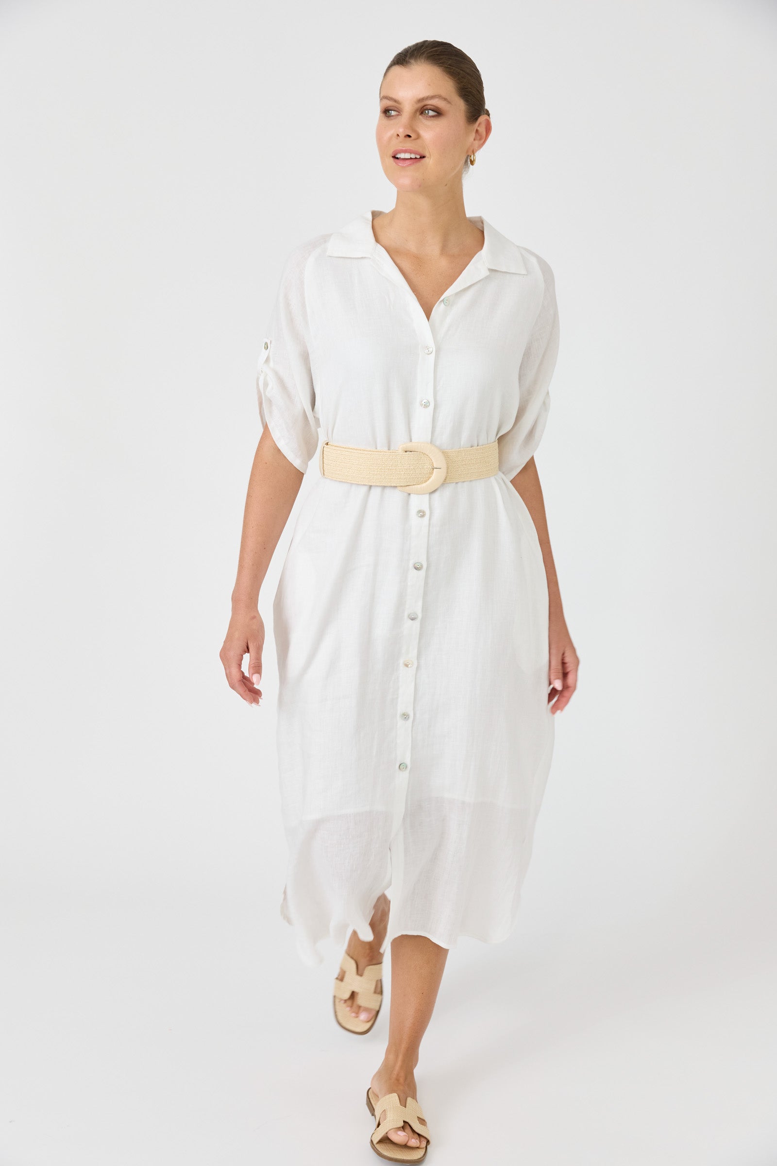 Studio Shirt Dress - Salt