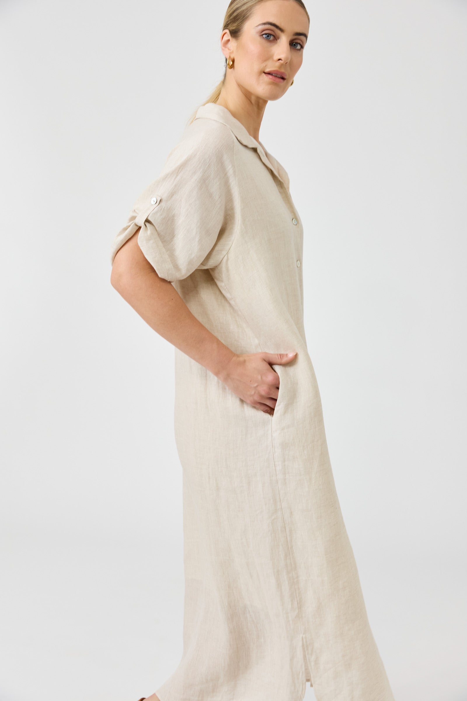 Studio Shirt Dress - Tusk